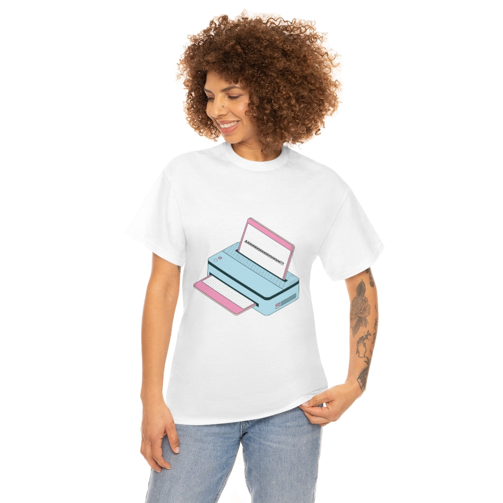 AHHHHHH Computer Message Unisex Heavy Cotton Tee