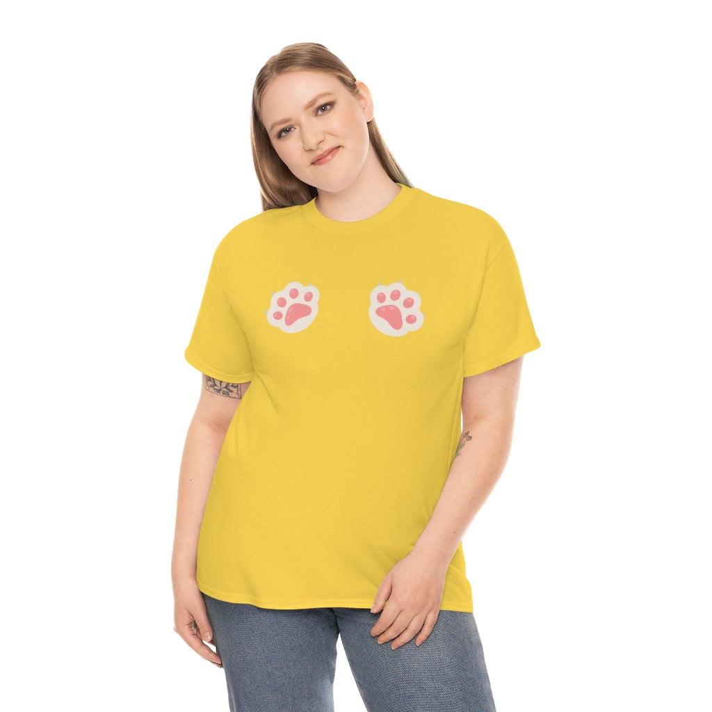 TOE BEANS Cat Paw Unisex Heavy Cotton Tee