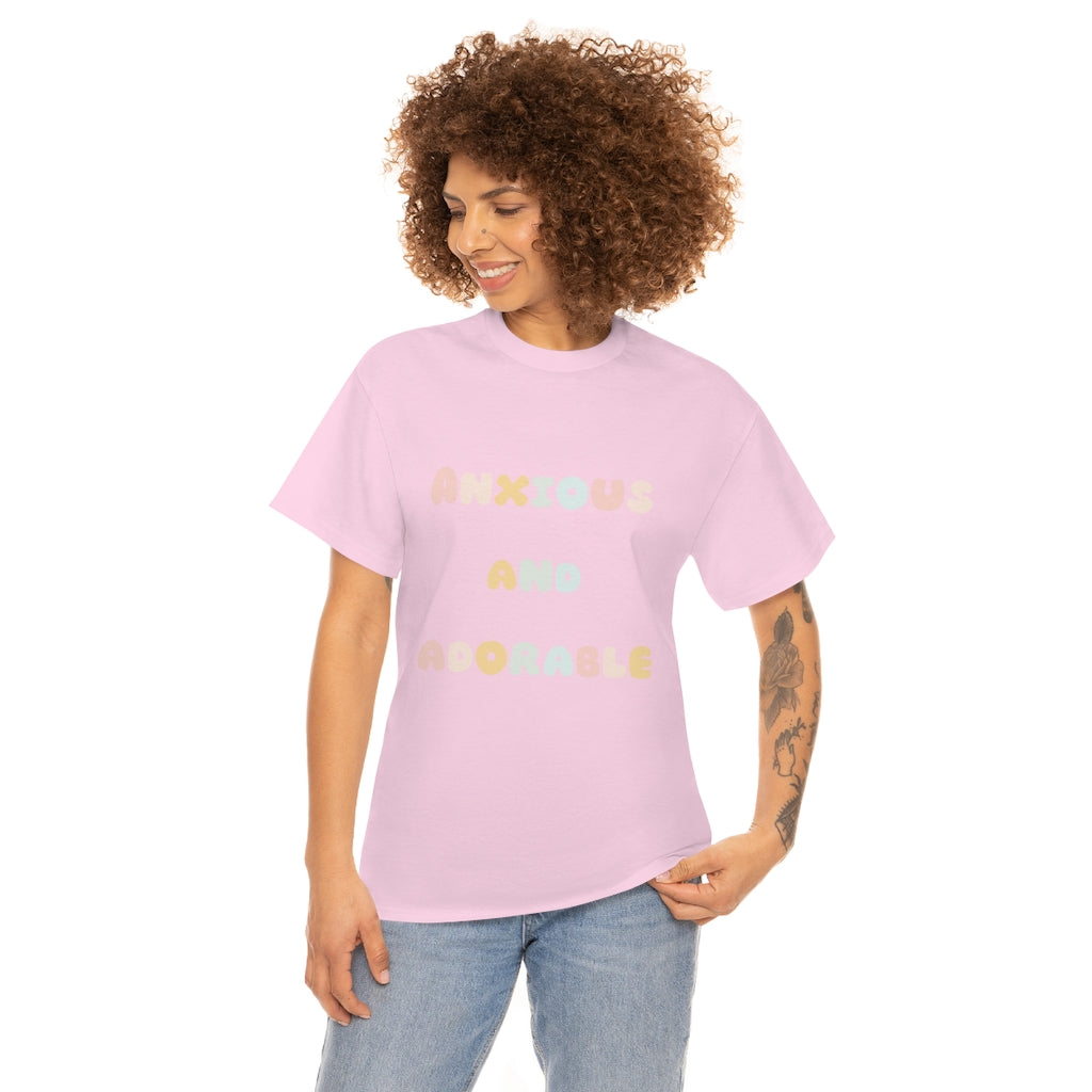 Anxious and Adorable Unisex Heavy Cotton Tee