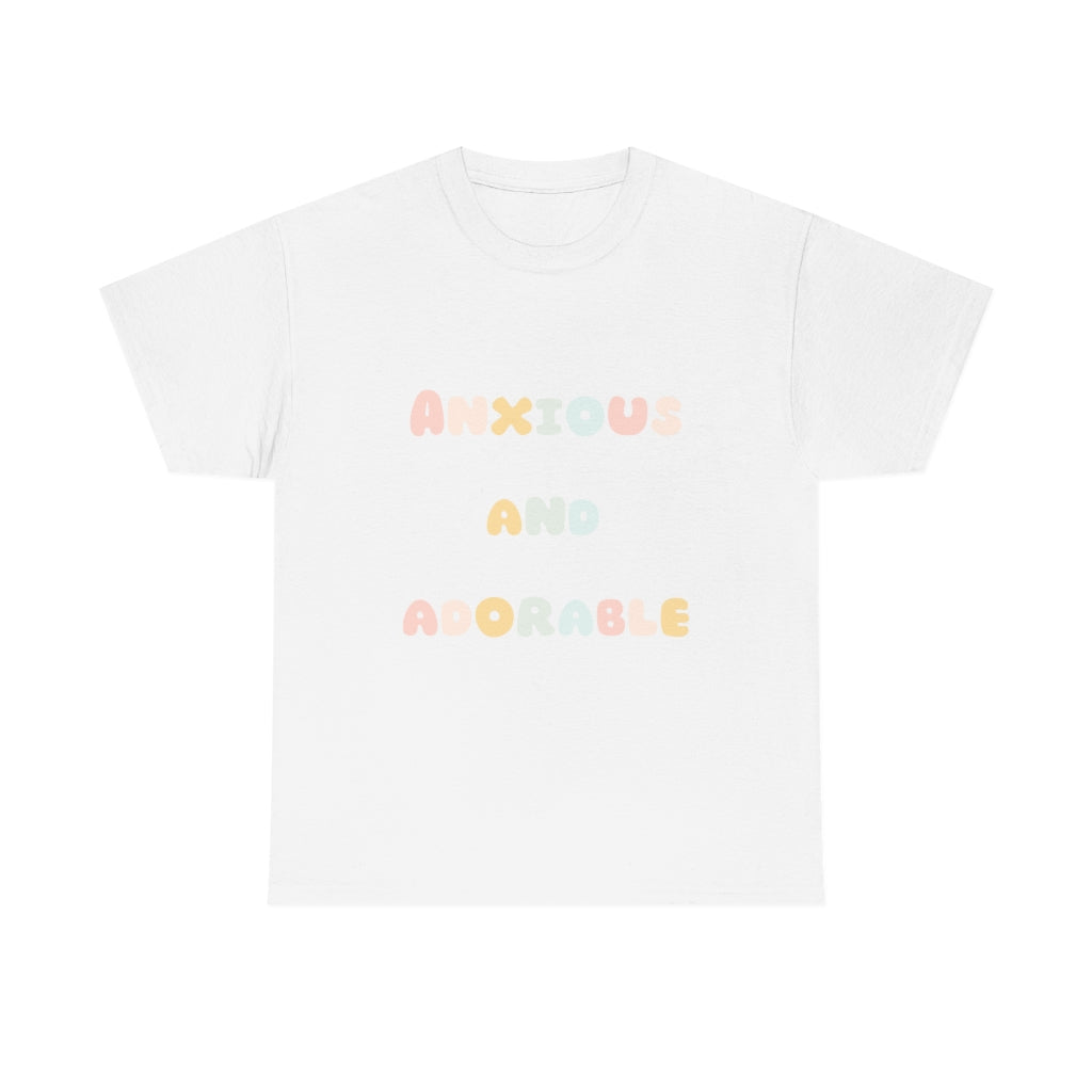 Anxious and Adorable Unisex Heavy Cotton Tee