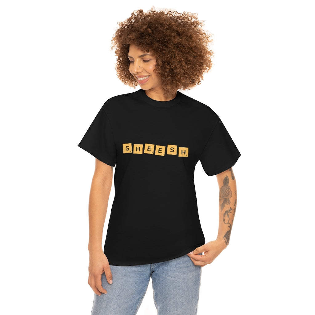 SHEESH Scrabble Inspired Unisex Heavy Cotton Tee