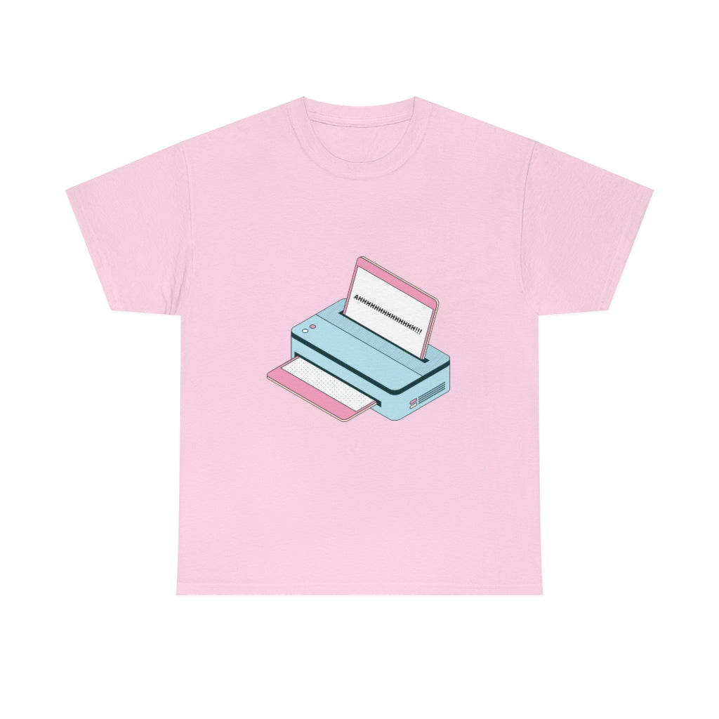 AHHHHHH Computer Message Unisex Heavy Cotton Tee