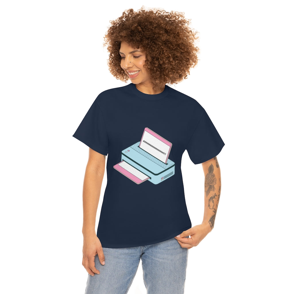 AHHHHHH Computer Message Unisex Heavy Cotton Tee