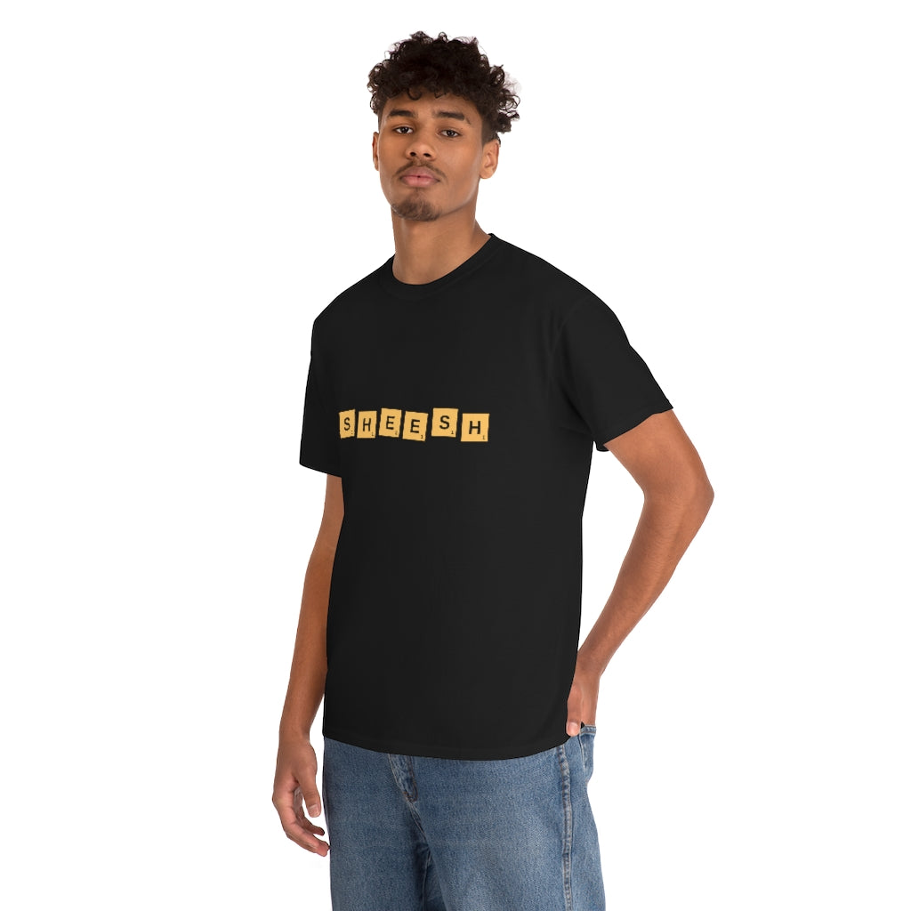 SHEESH Scrabble Inspired Unisex Heavy Cotton Tee