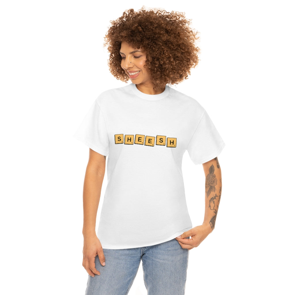 SHEESH Scrabble Inspired Unisex Heavy Cotton Tee