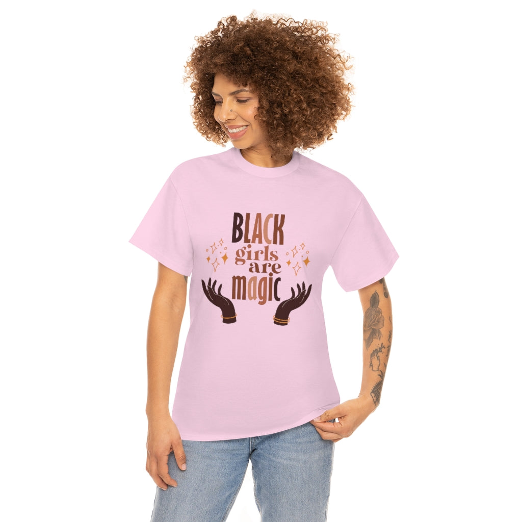 Black Girls Are Magic Heavy Cotton Tee, Afrocentric Shirt, Afro American Shirt, Black Woman Shirt, Black Girl Magic Shirt, BLM Shirt