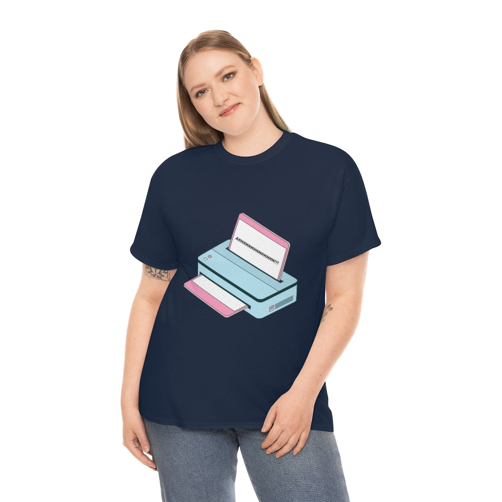 AHHHHHH Computer Message Unisex Heavy Cotton Tee