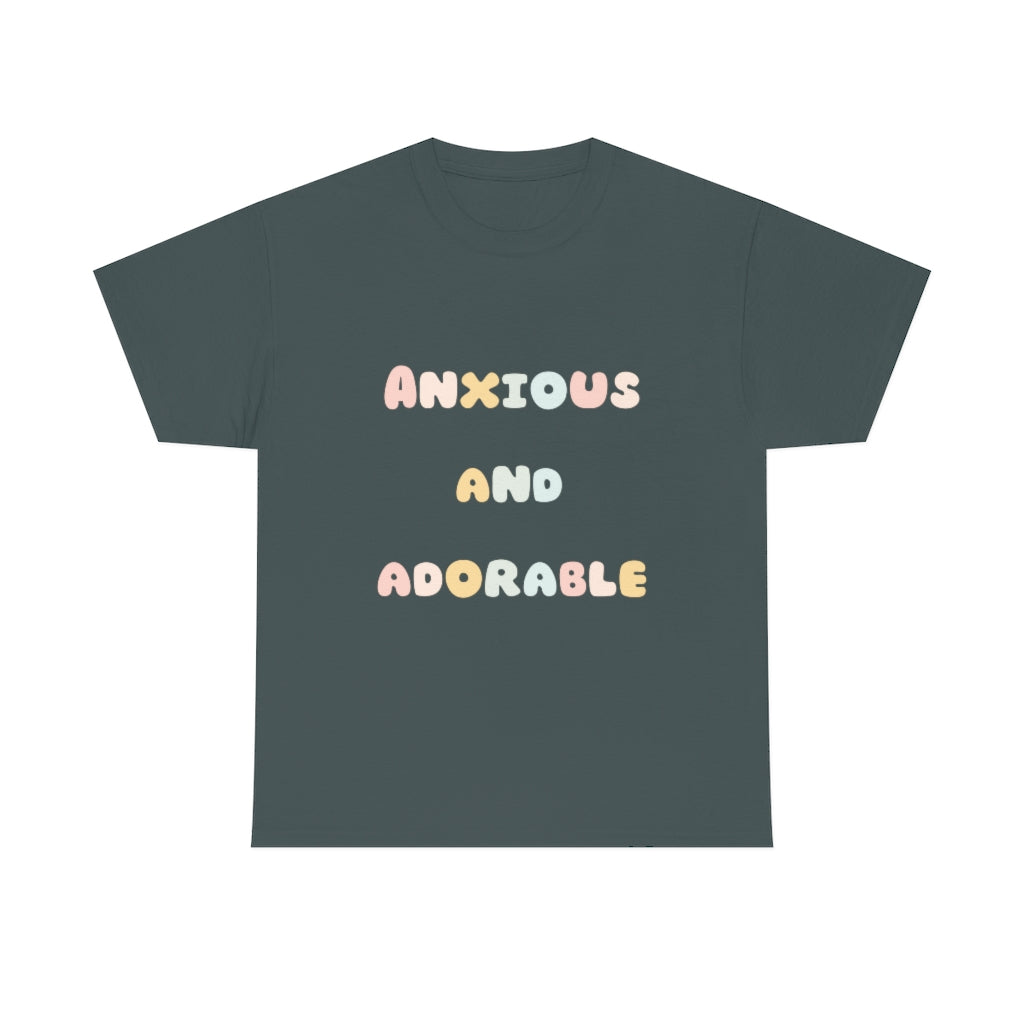 Anxious and Adorable Unisex Heavy Cotton Tee