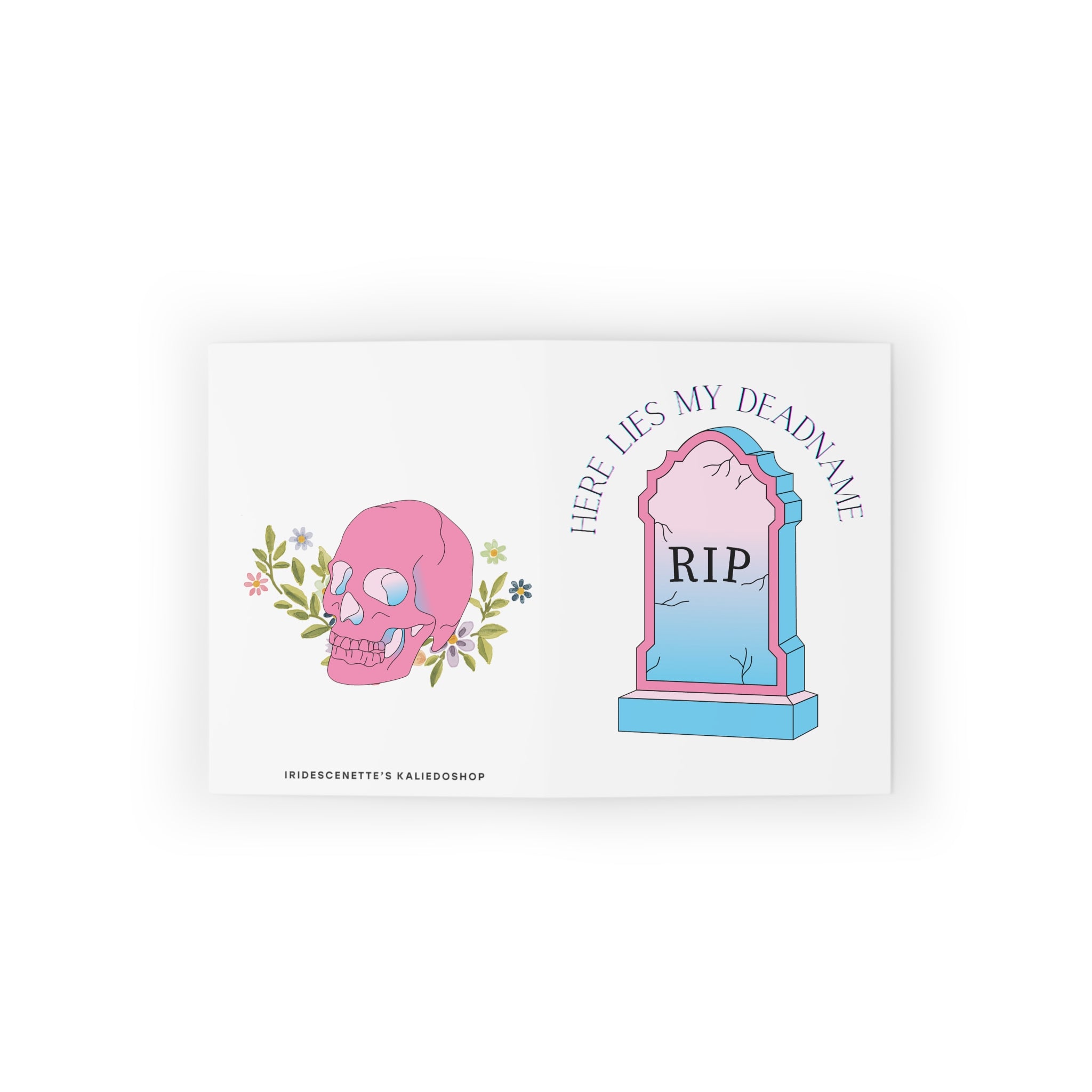 HERE LIES MY DEADNAME GREETING CARD (8, 16, and 24 pcs)