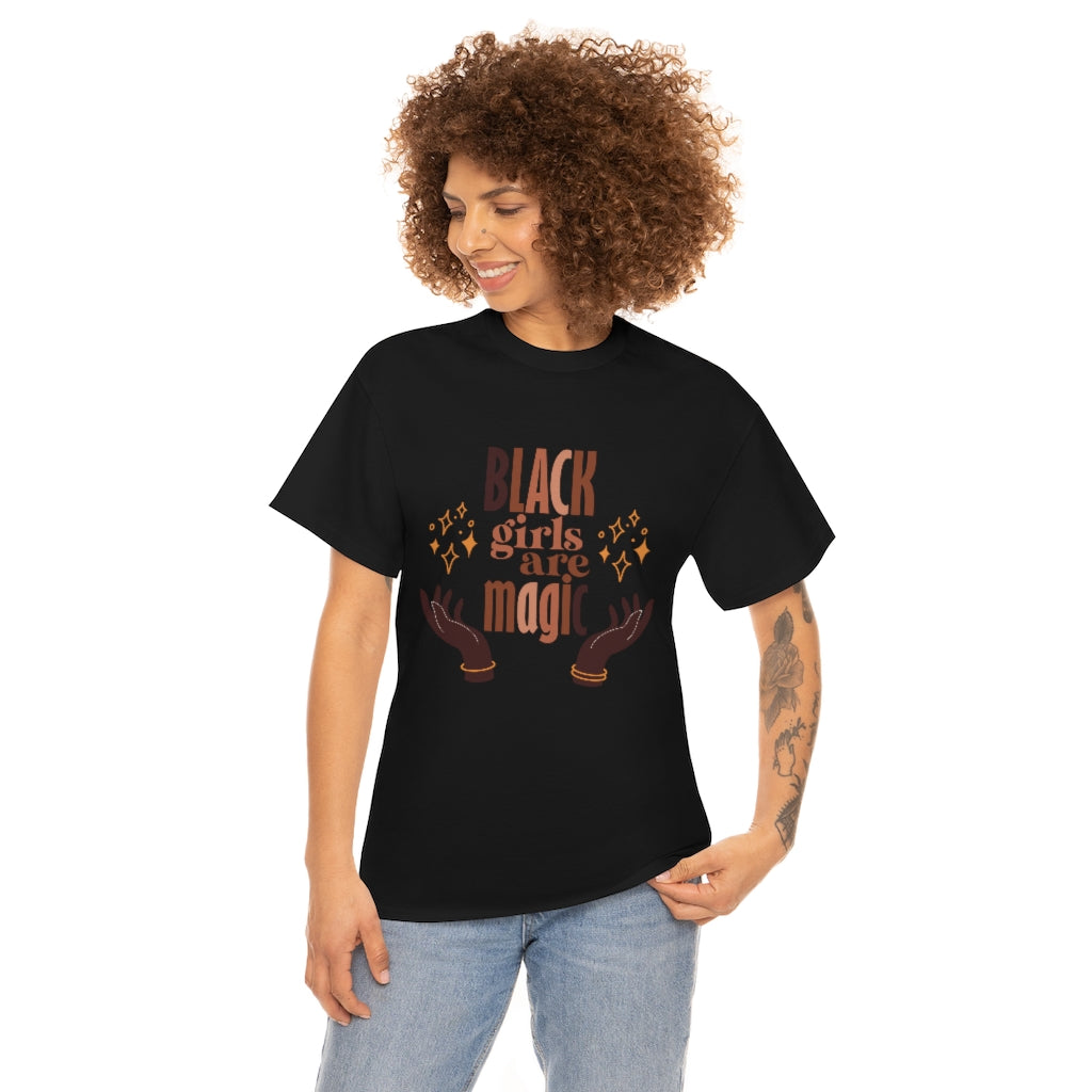 Black Girls Are Magic Heavy Cotton Tee, Afrocentric Shirt, Afro American Shirt, Black Woman Shirt, Black Girl Magic Shirt, BLM Shirt