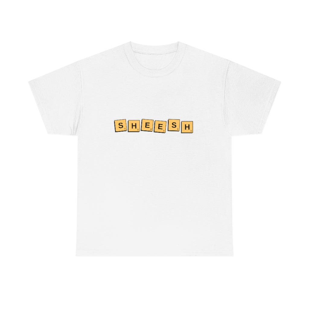 SHEESH Scrabble Inspired Unisex Heavy Cotton Tee