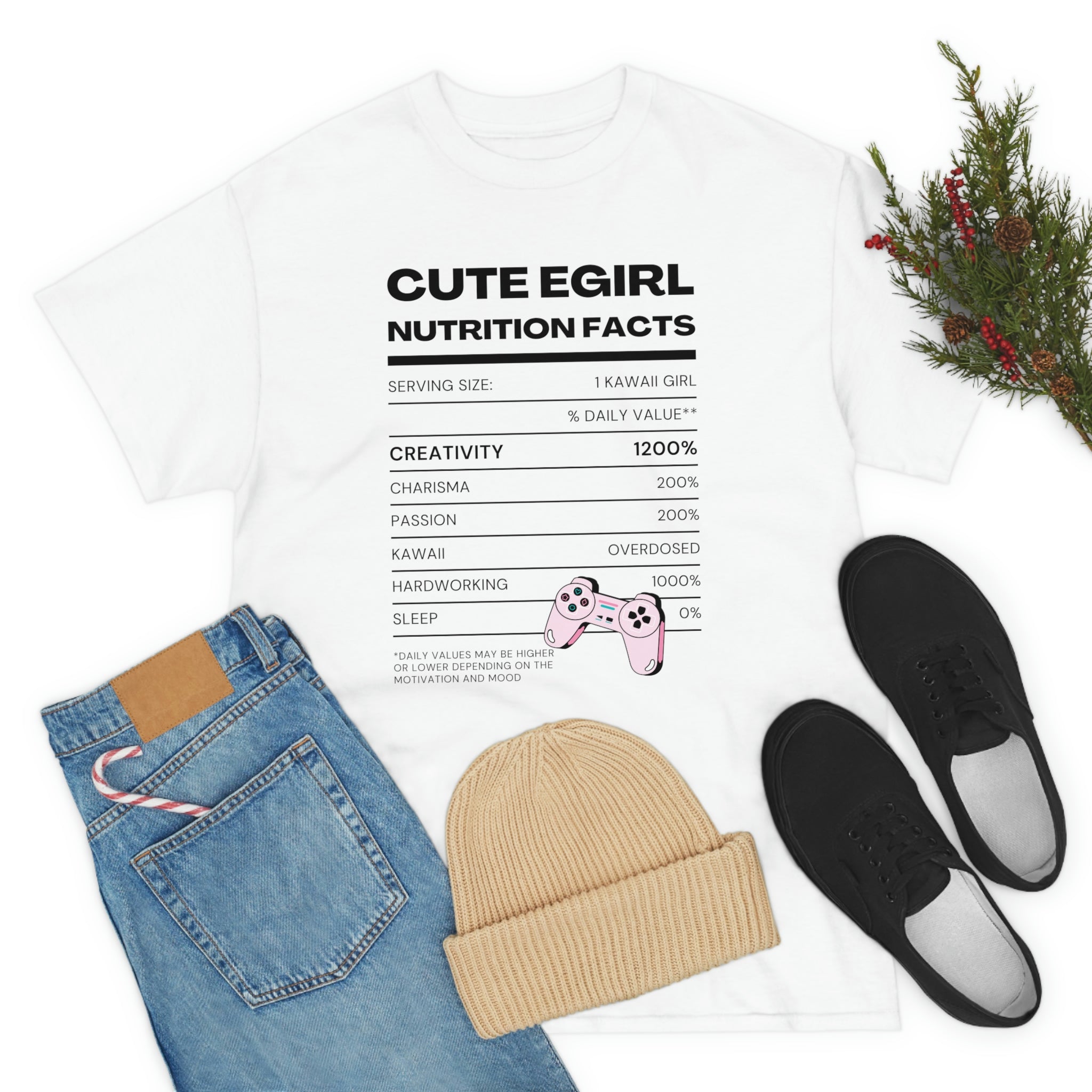 Nutrition Label Tee: Kawaii E-Girl