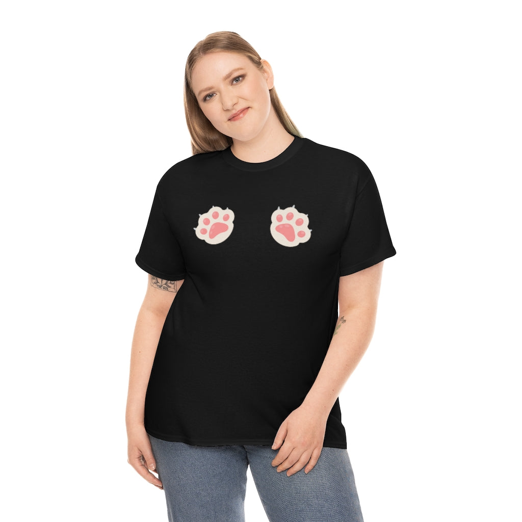 TOE BEANS Cat Paw Unisex Heavy Cotton Tee