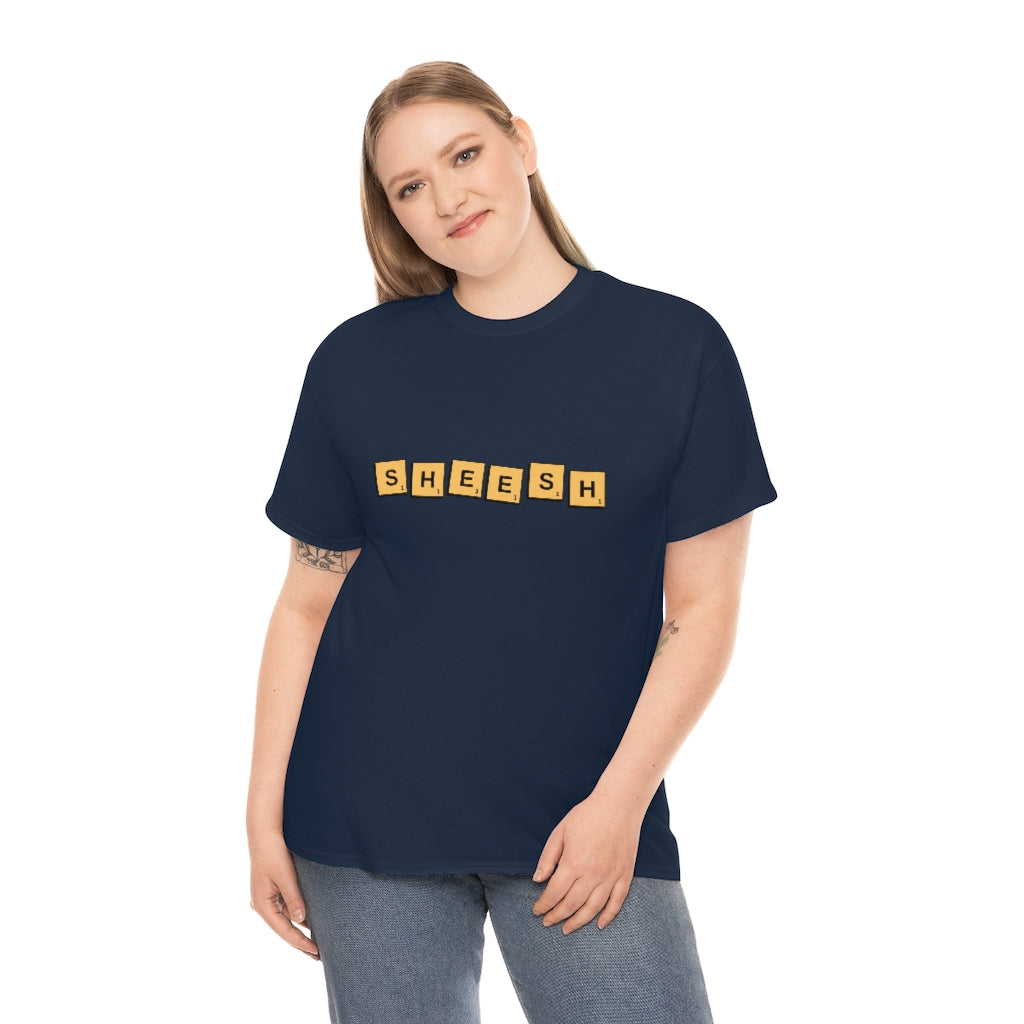 SHEESH Scrabble Inspired Unisex Heavy Cotton Tee