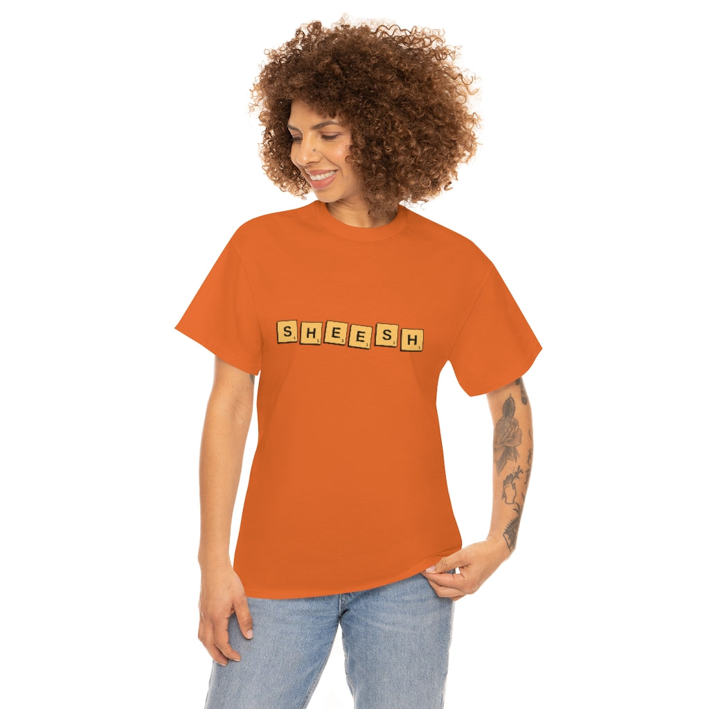 SHEESH Scrabble Inspired Unisex Heavy Cotton Tee