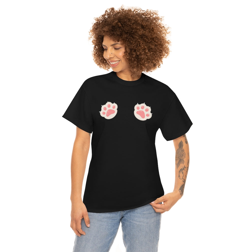 TOE BEANS Cat Paw Unisex Heavy Cotton Tee