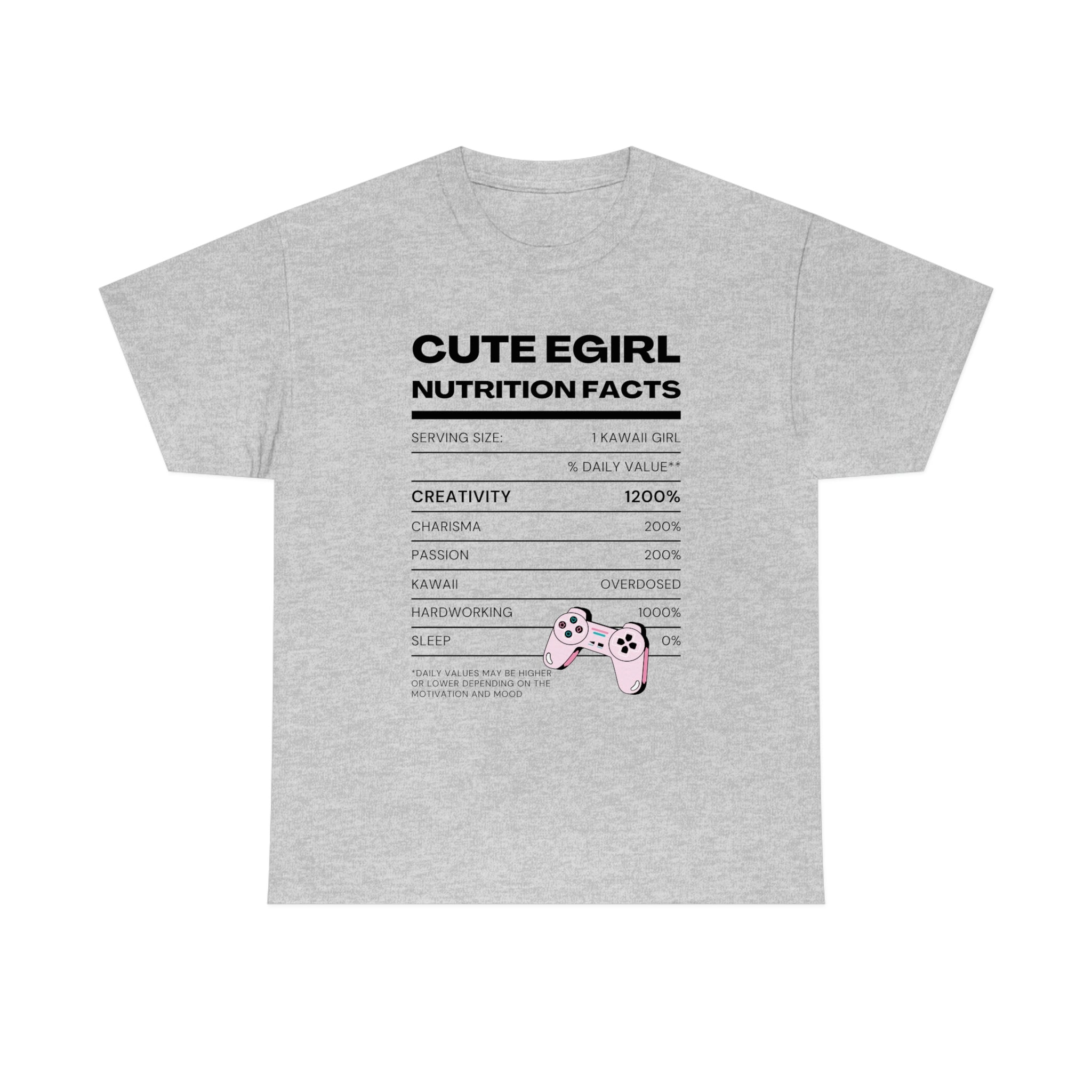 Nutrition Label Tee: Kawaii E-Girl