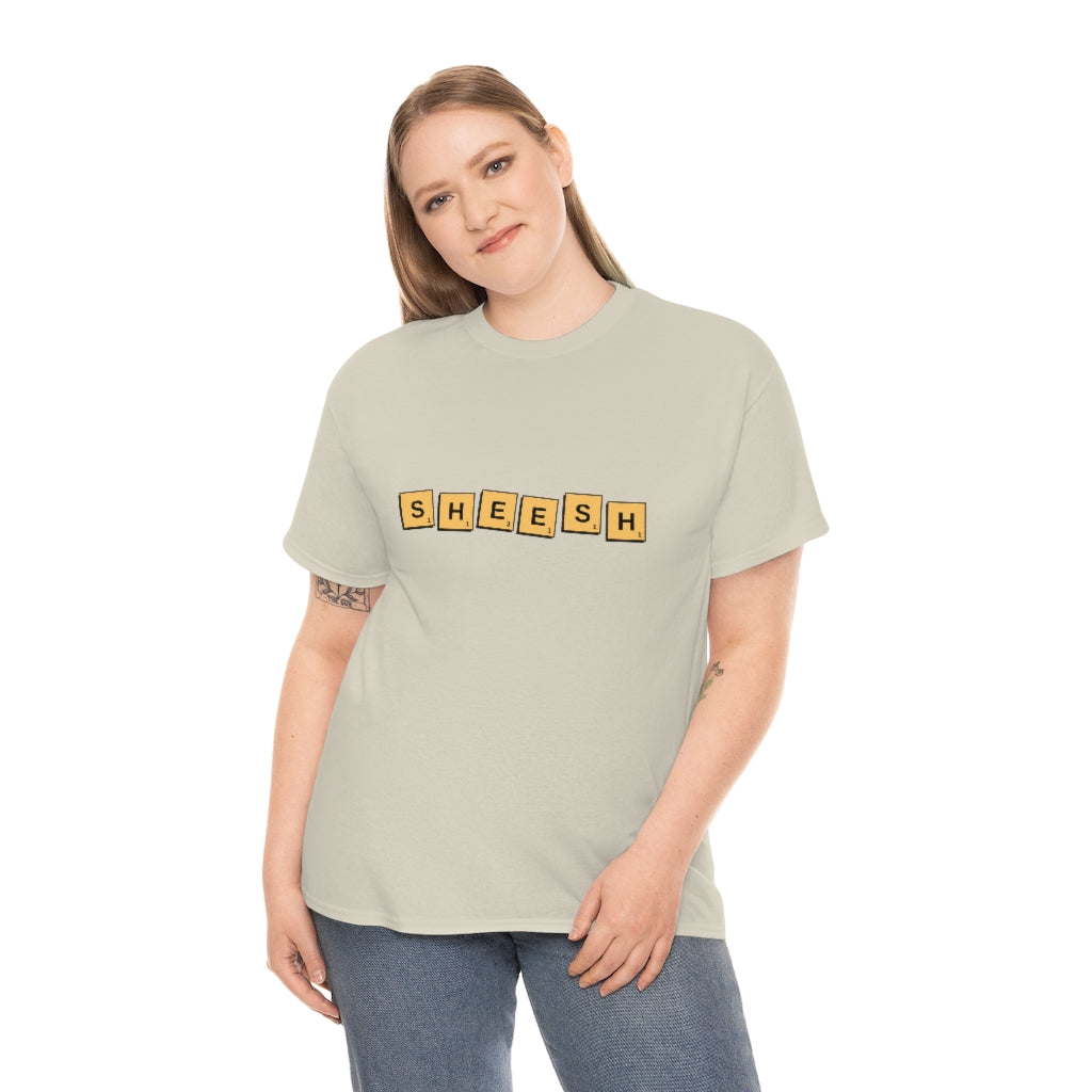 SHEESH Scrabble Inspired Unisex Heavy Cotton Tee