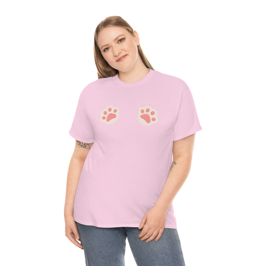 TOE BEANS Cat Paw Unisex Heavy Cotton Tee