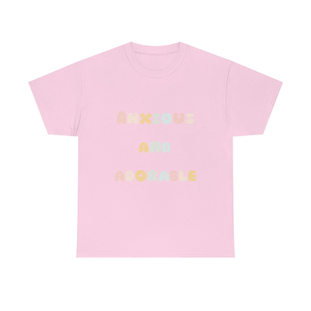 Anxious and Adorable Unisex Heavy Cotton Tee