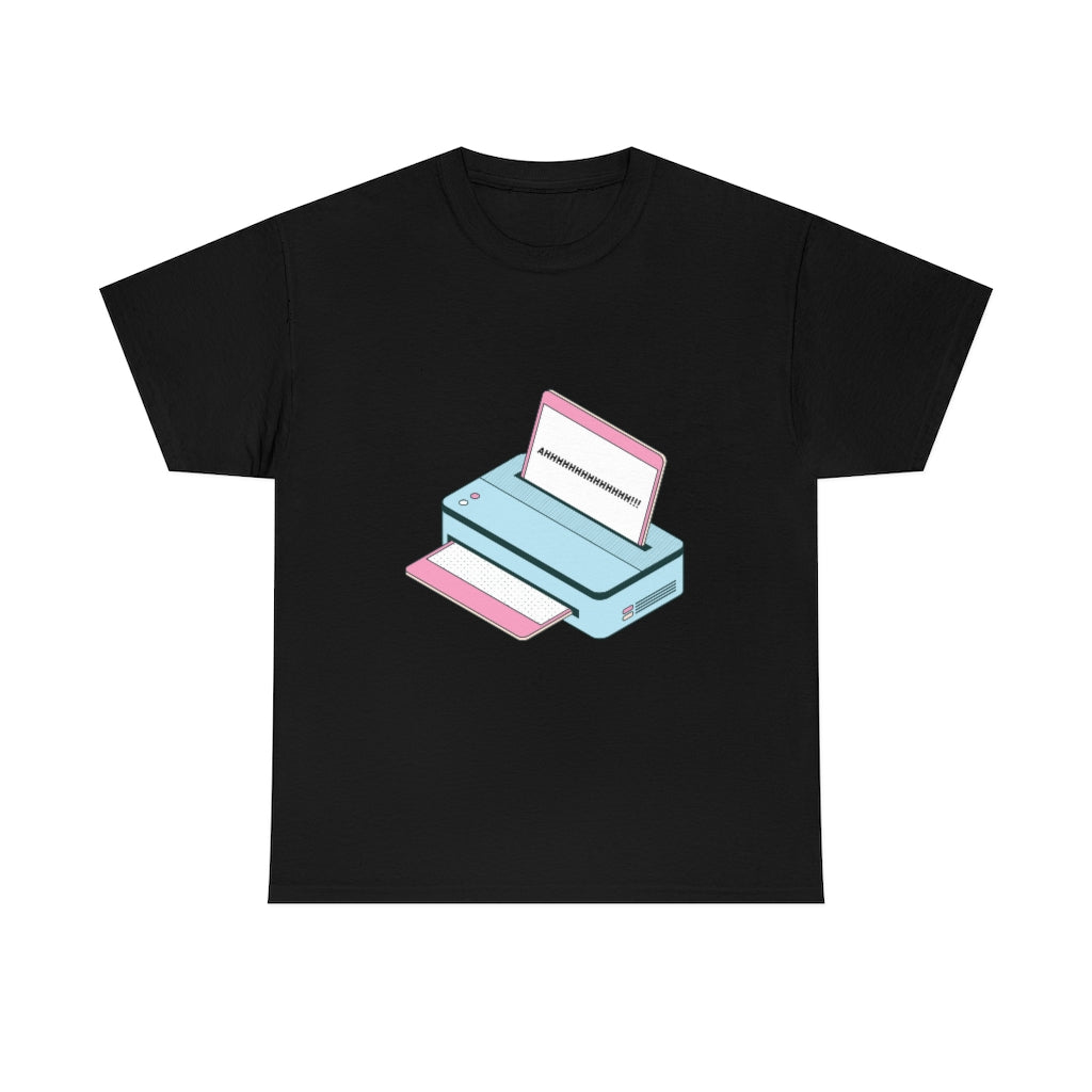 AHHHHHH Computer Message Unisex Heavy Cotton Tee