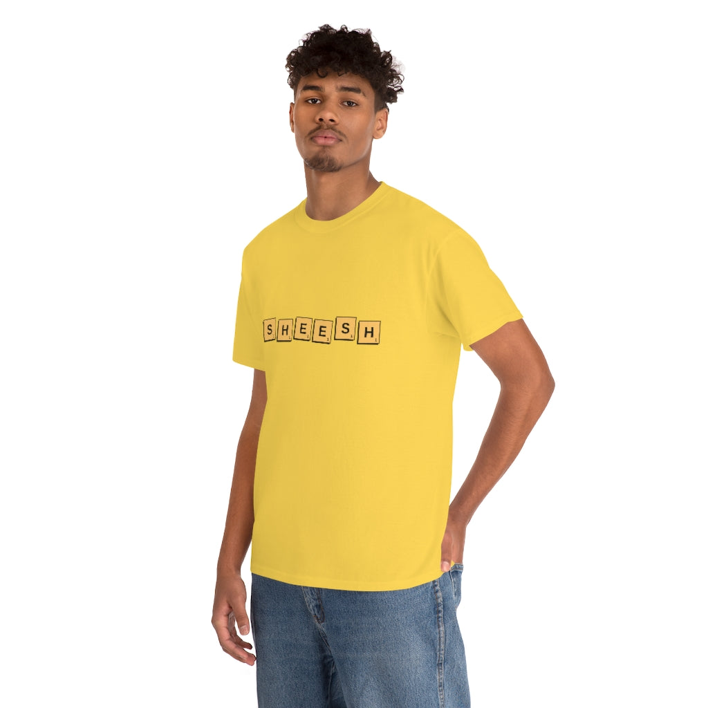 SHEESH Scrabble Inspired Unisex Heavy Cotton Tee