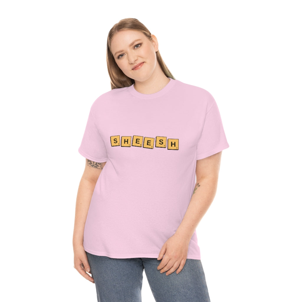 SHEESH Scrabble Inspired Unisex Heavy Cotton Tee