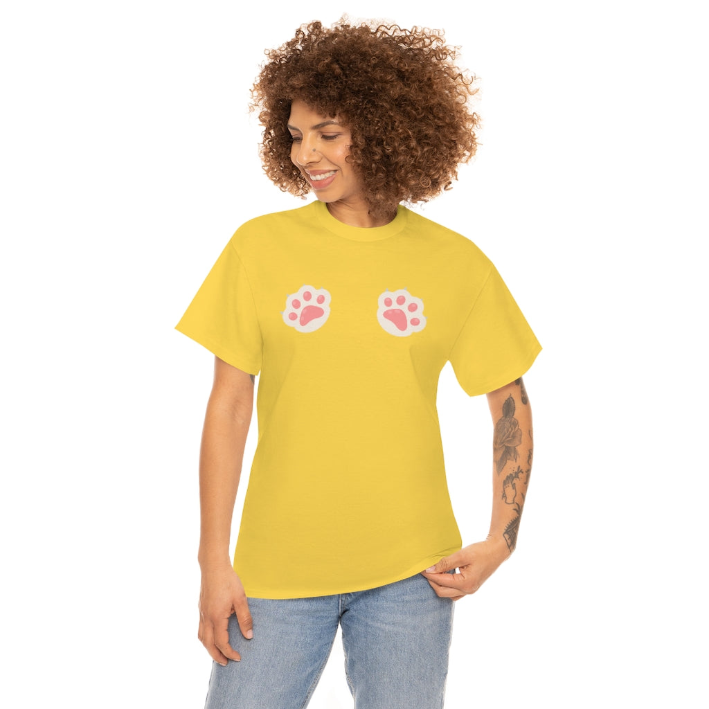 TOE BEANS Cat Paw Unisex Heavy Cotton Tee