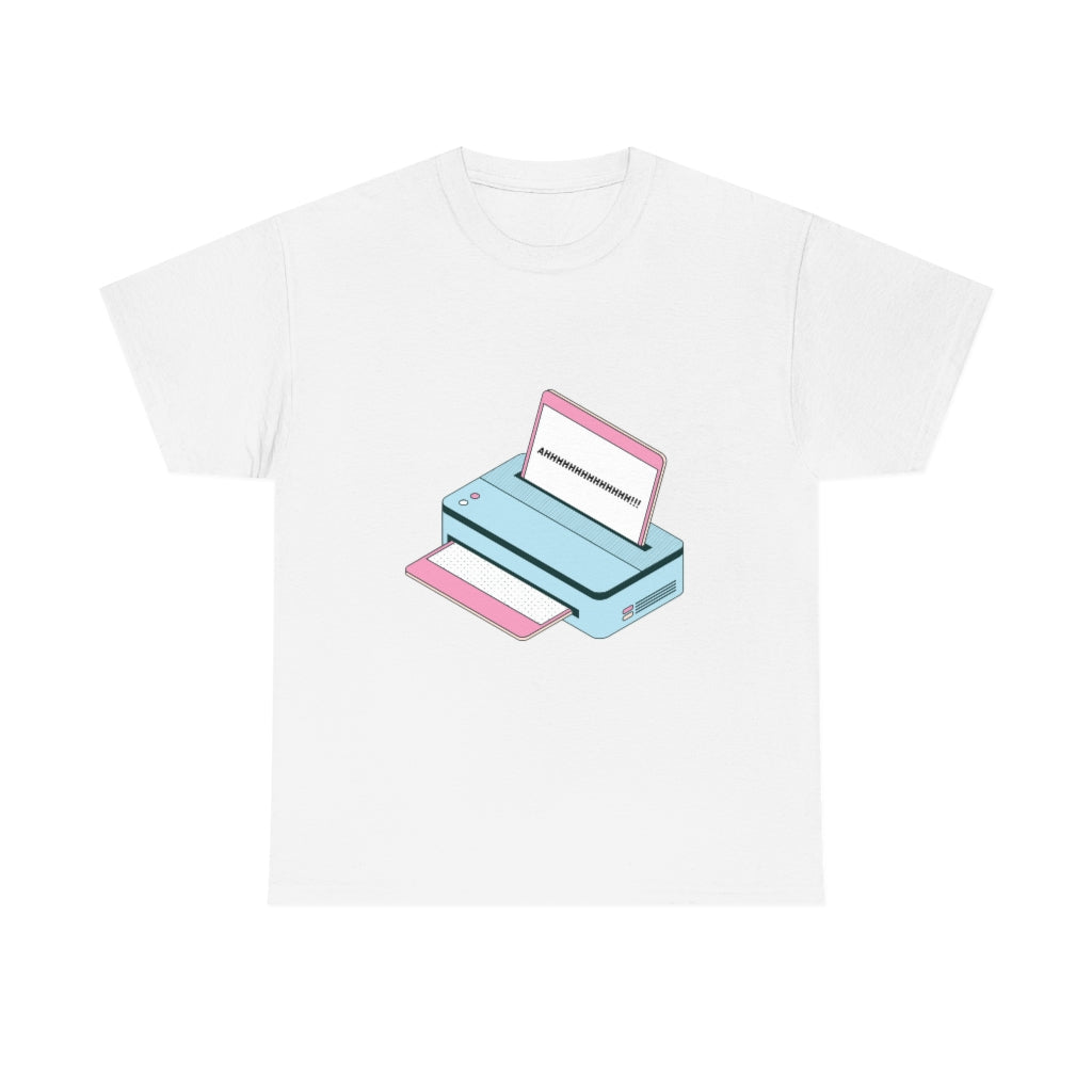 AHHHHHH Computer Message Unisex Heavy Cotton Tee