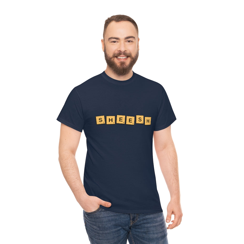 SHEESH Scrabble Inspired Unisex Heavy Cotton Tee