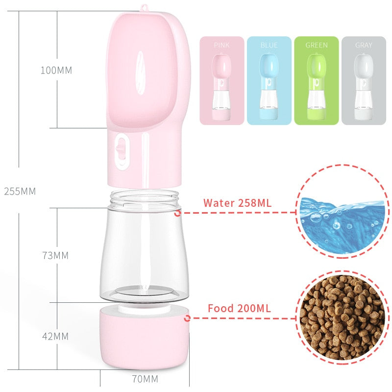 Portable Pet Water Bottle & Feeder