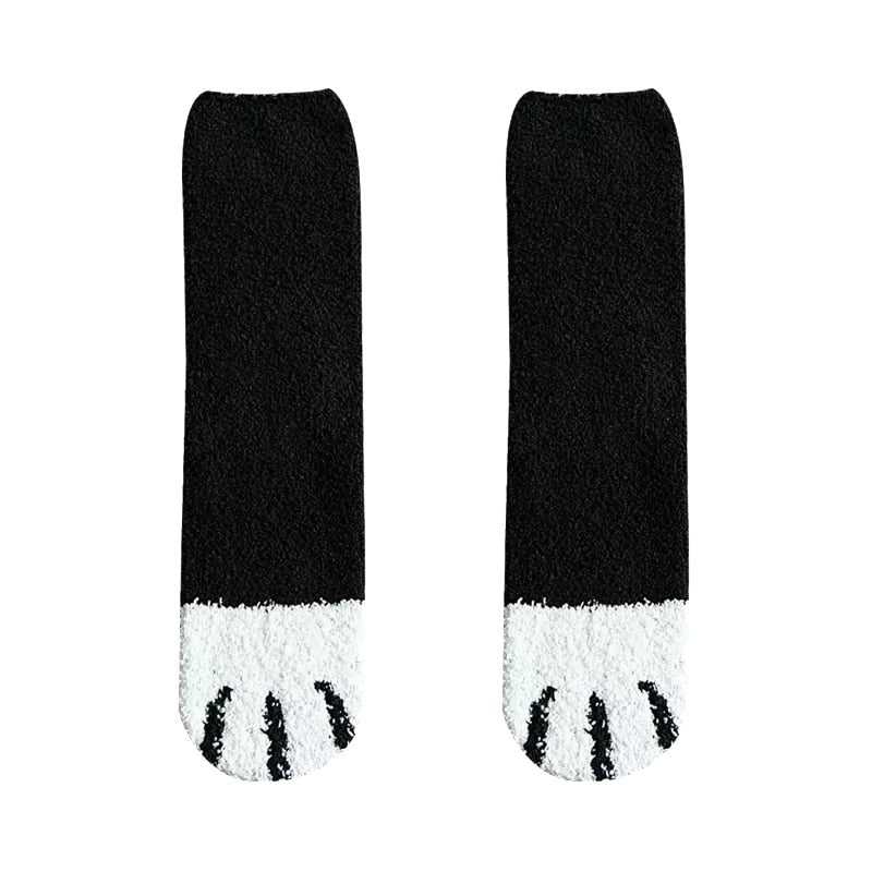 6 Colors of Warm Cute Cat Paw Socks