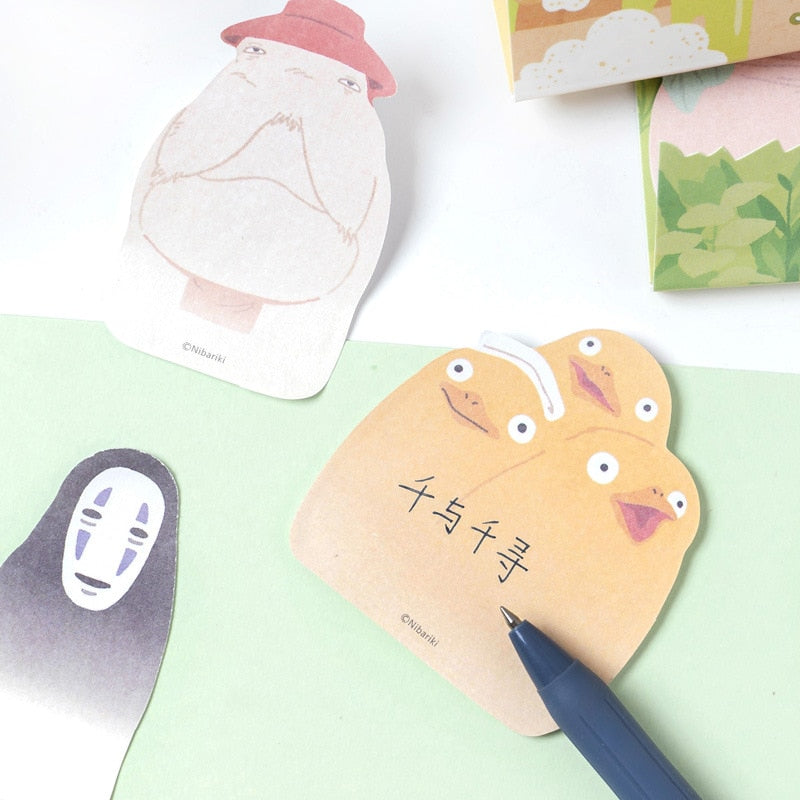 Kawaii No Face Man Totoro Sticky Notes Memo Pad Diary Stationary Flakes Scrapbook Decorative Cute Cartoon N Times Sticky