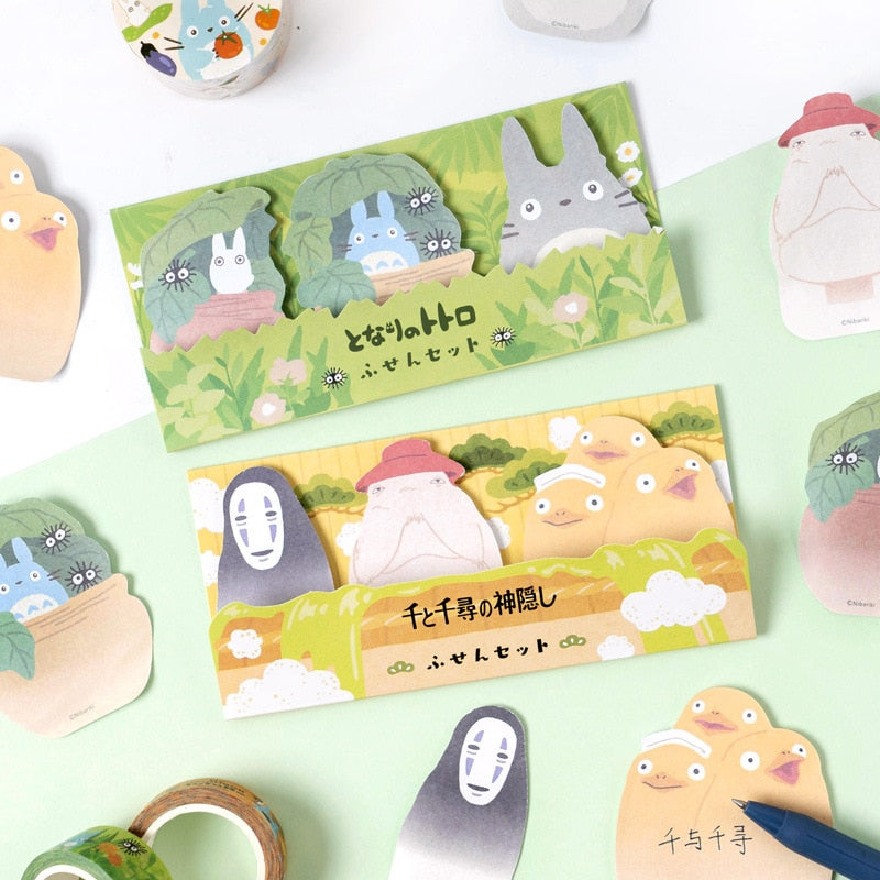 Kawaii No Face Man Totoro Sticky Notes Memo Pad Diary Stationary Flakes Scrapbook Decorative Cute Cartoon N Times Sticky