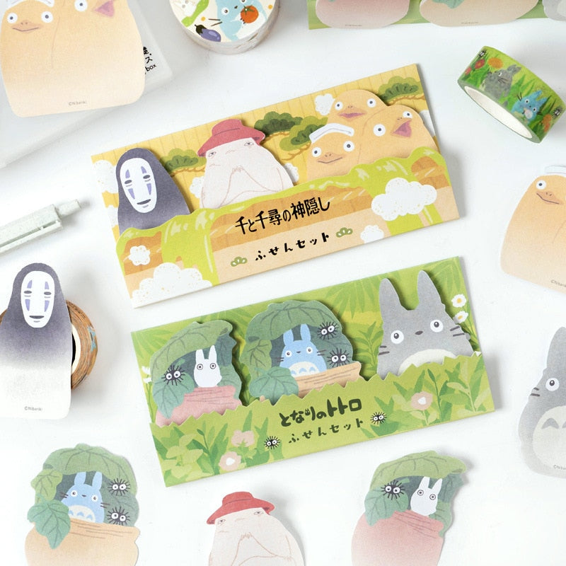 Kawaii No Face Man Totoro Sticky Notes Memo Pad Diary Stationary Flakes Scrapbook Decorative Cute Cartoon N Times Sticky