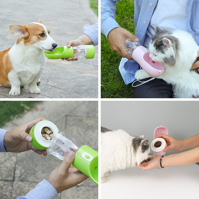 Portable Pet Water Bottle & Feeder