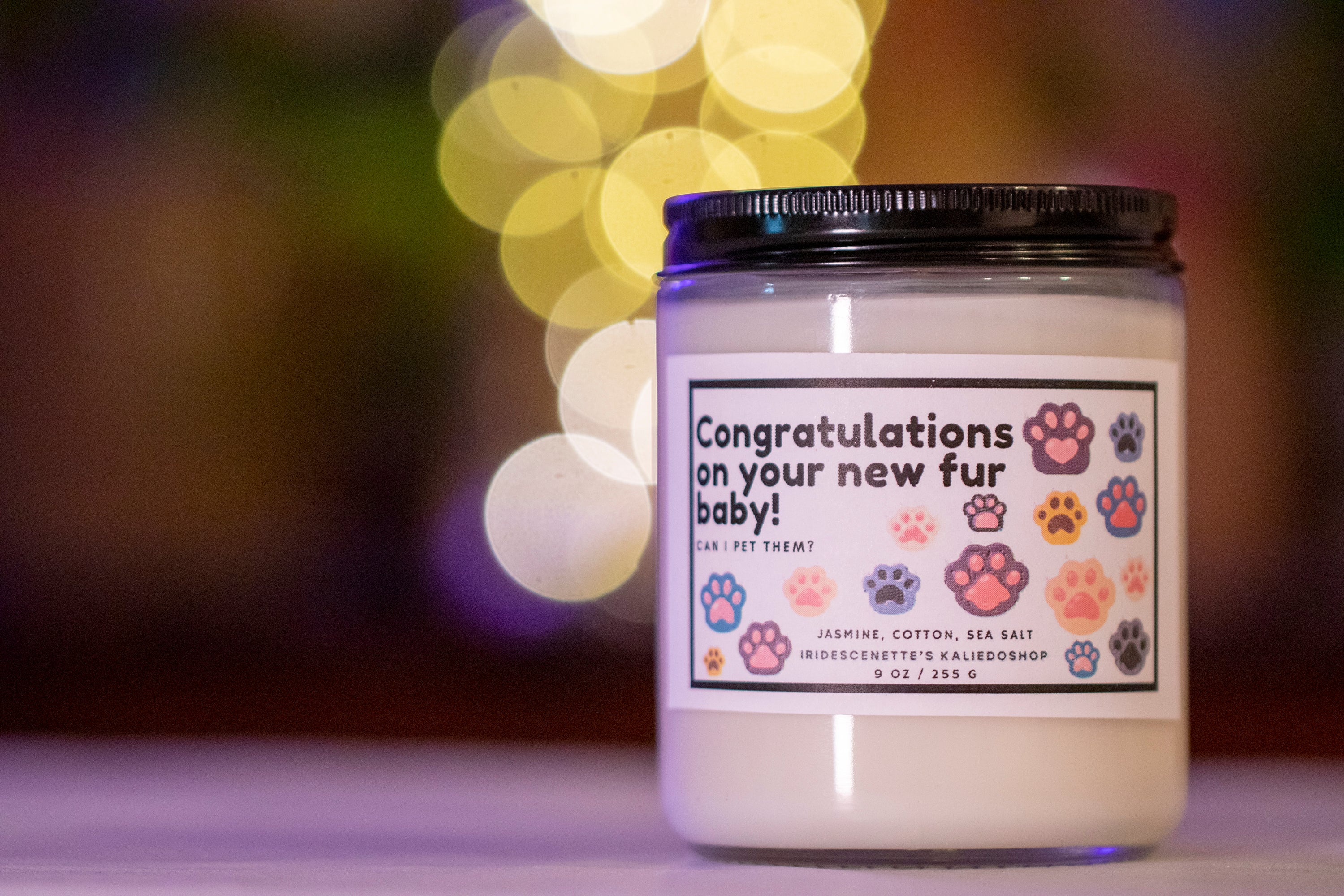 Congratulations On Your New Fur Baby! Candle