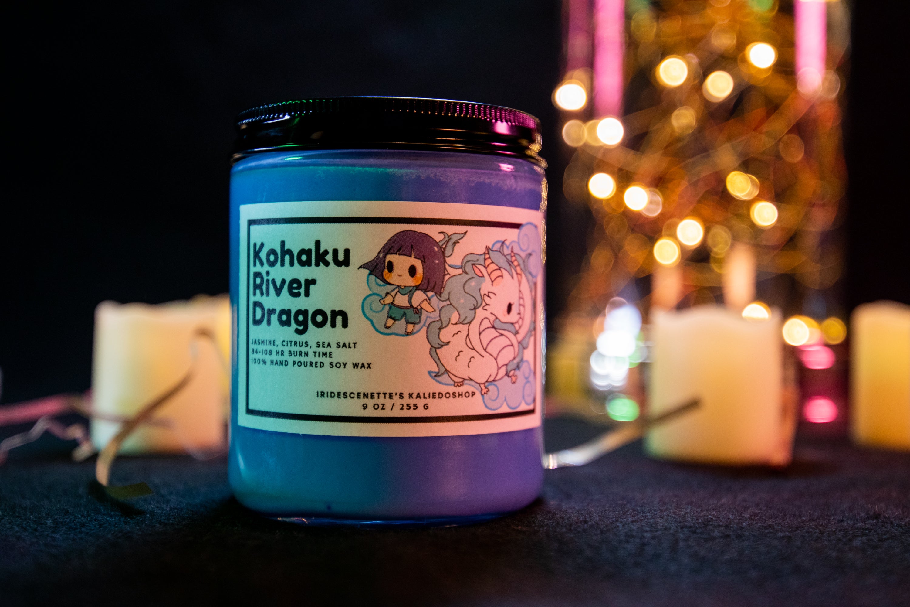 Kohaku River Dragon Inspired Candle | Studio Ghibli Inspired Anime Themed Haku Spirited Away River Dragon