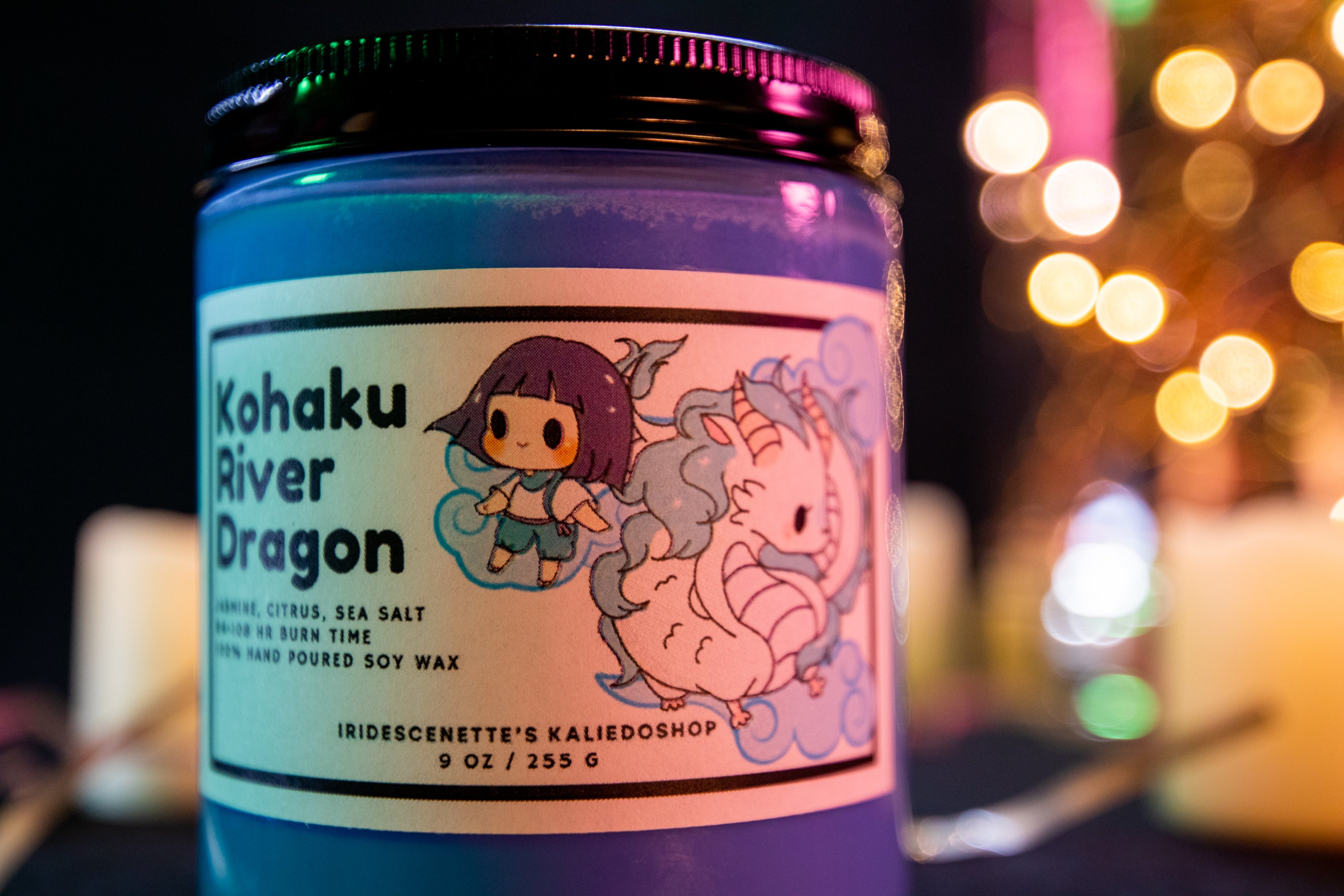 Kohaku River Dragon Inspired Candle | Studio Ghibli Inspired Anime Themed Haku Spirited Away River Dragon