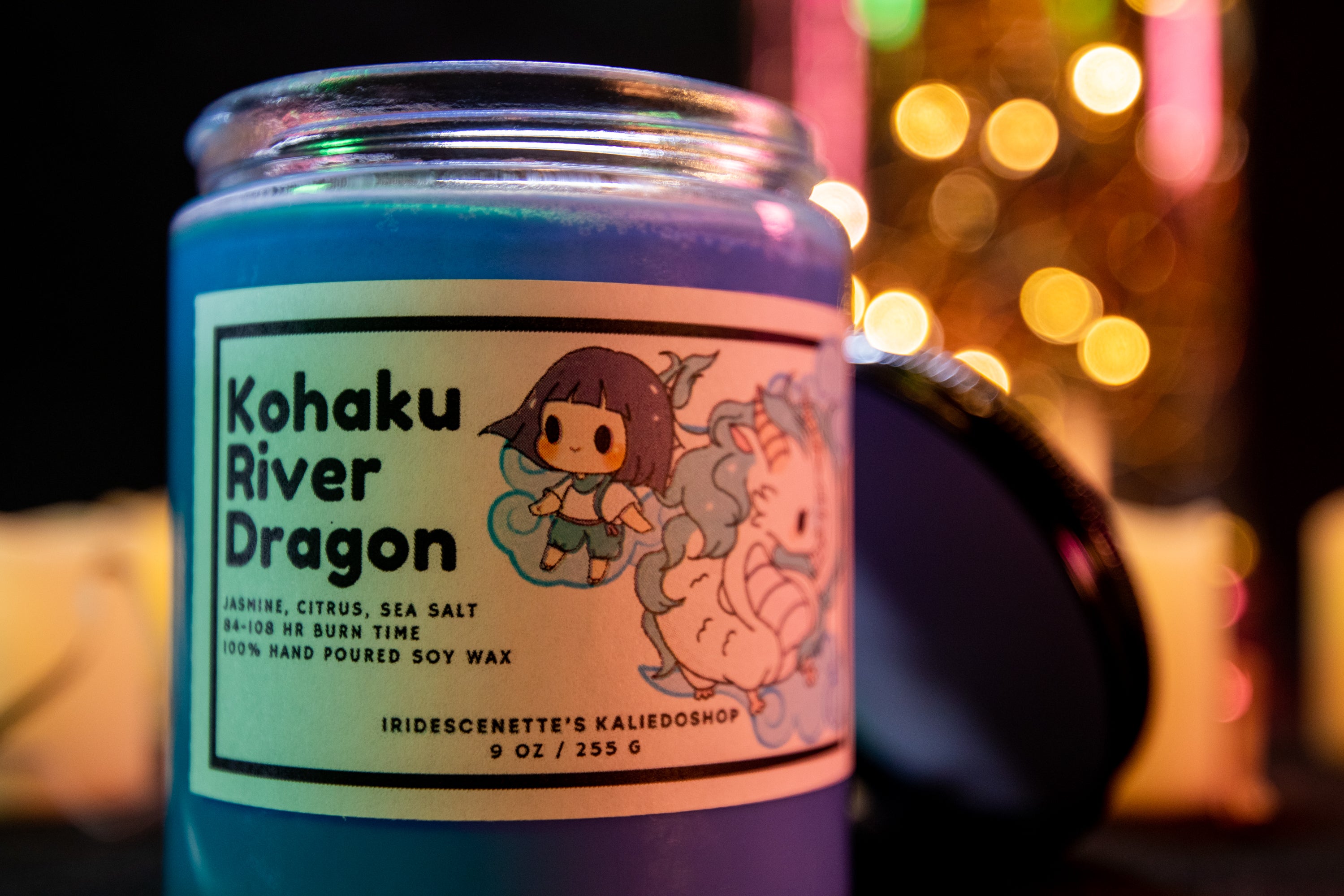 Kohaku River Dragon Inspired Candle | Studio Ghibli Inspired Anime Themed Haku Spirited Away River Dragon