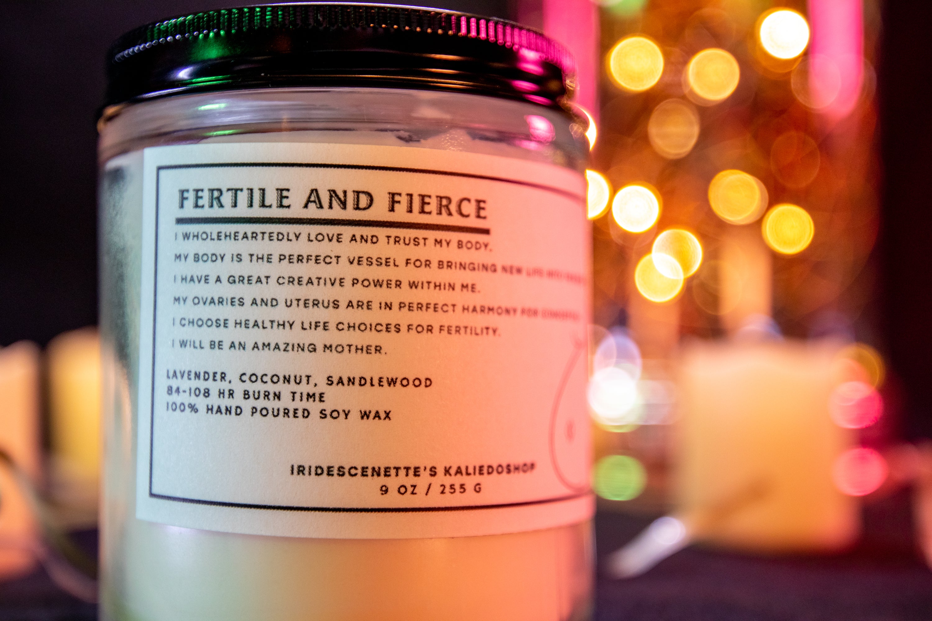 FERTILE AND FIERCE: Fertility Candle