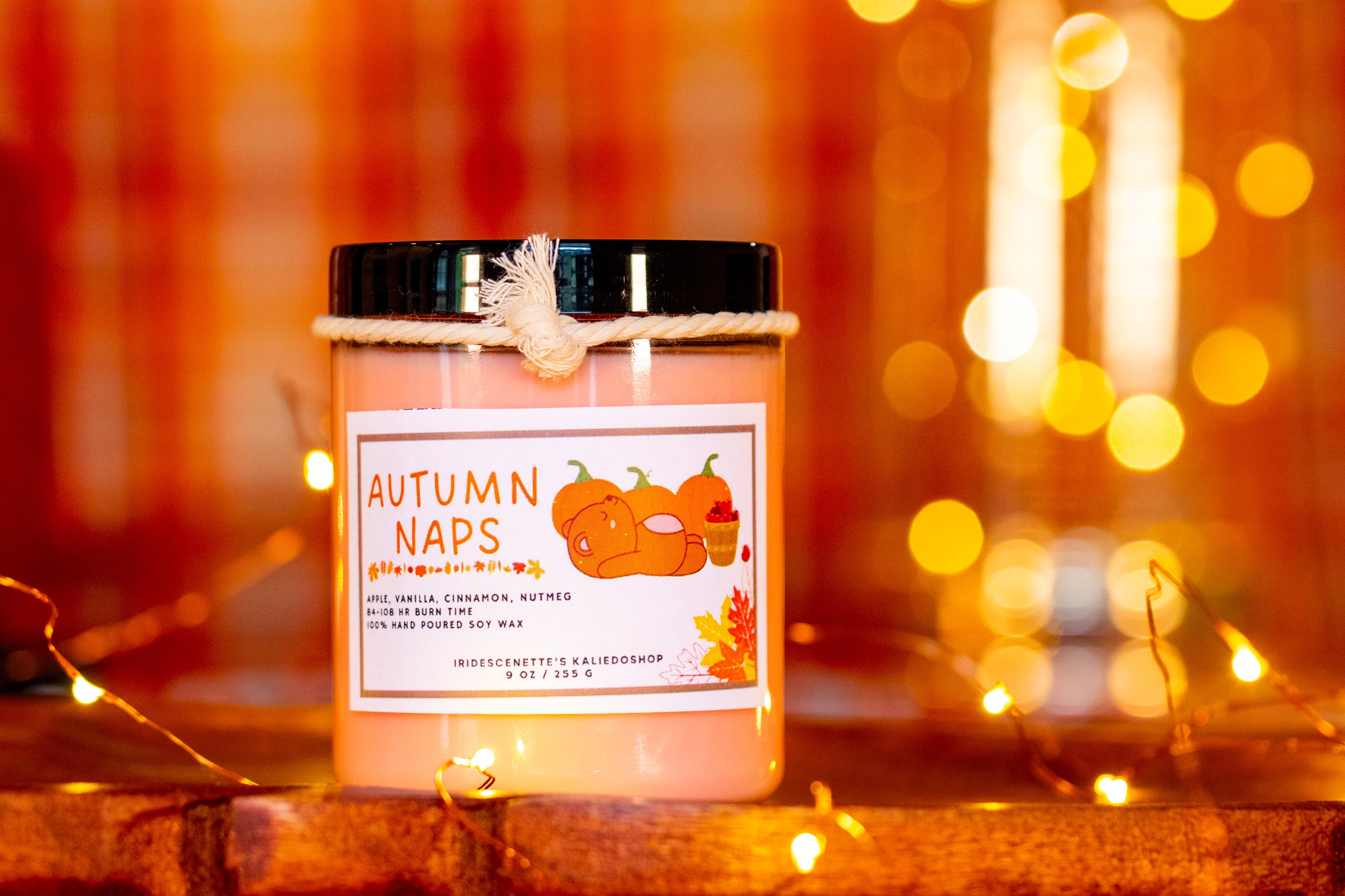 9 OZ Autumn Naps | Autumn Leaves | Fall | Hot Chocolate | Pumpkins | Bear | Abundance | Time of Plenty |  Harvest Candle