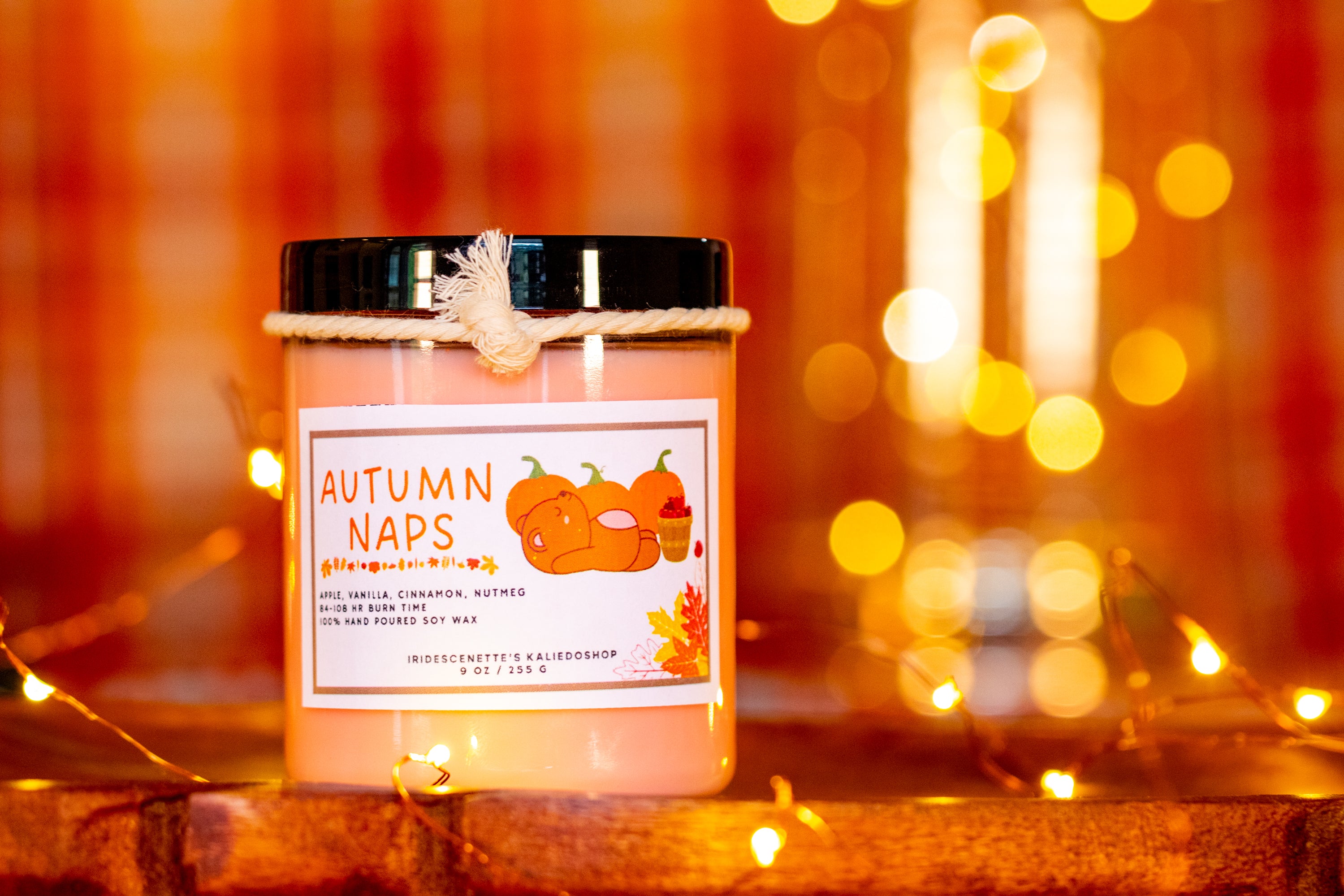 9 OZ Autumn Naps | Autumn Leaves | Fall | Hot Chocolate | Pumpkins | Bear | Abundance | Time of Plenty |  Harvest Candle