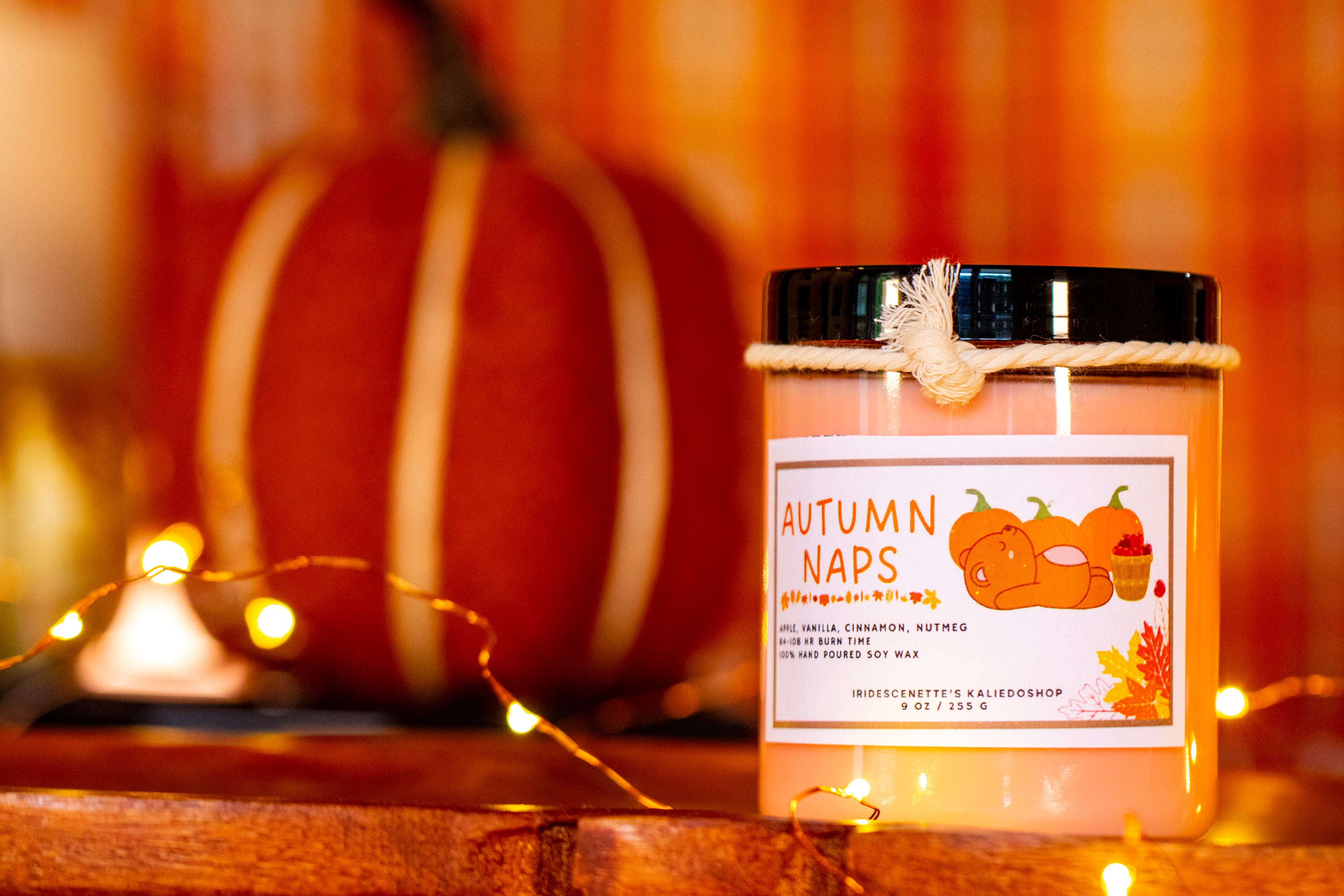 9 OZ Autumn Naps | Autumn Leaves | Fall | Hot Chocolate | Pumpkins | Bear | Abundance | Time of Plenty |  Harvest Candle