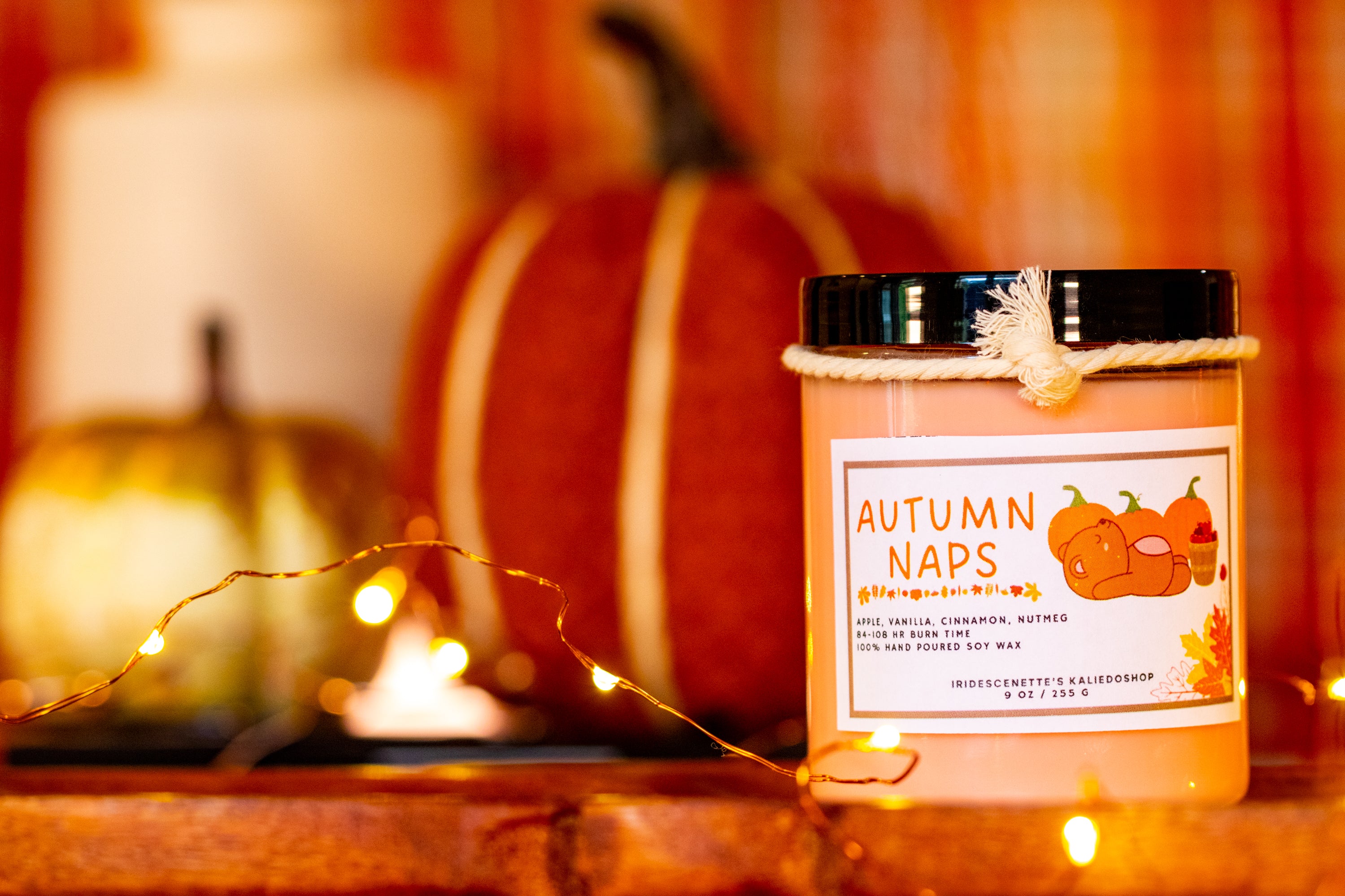 9 OZ Autumn Naps | Autumn Leaves | Fall | Hot Chocolate | Pumpkins | Bear | Abundance | Time of Plenty |  Harvest Candle