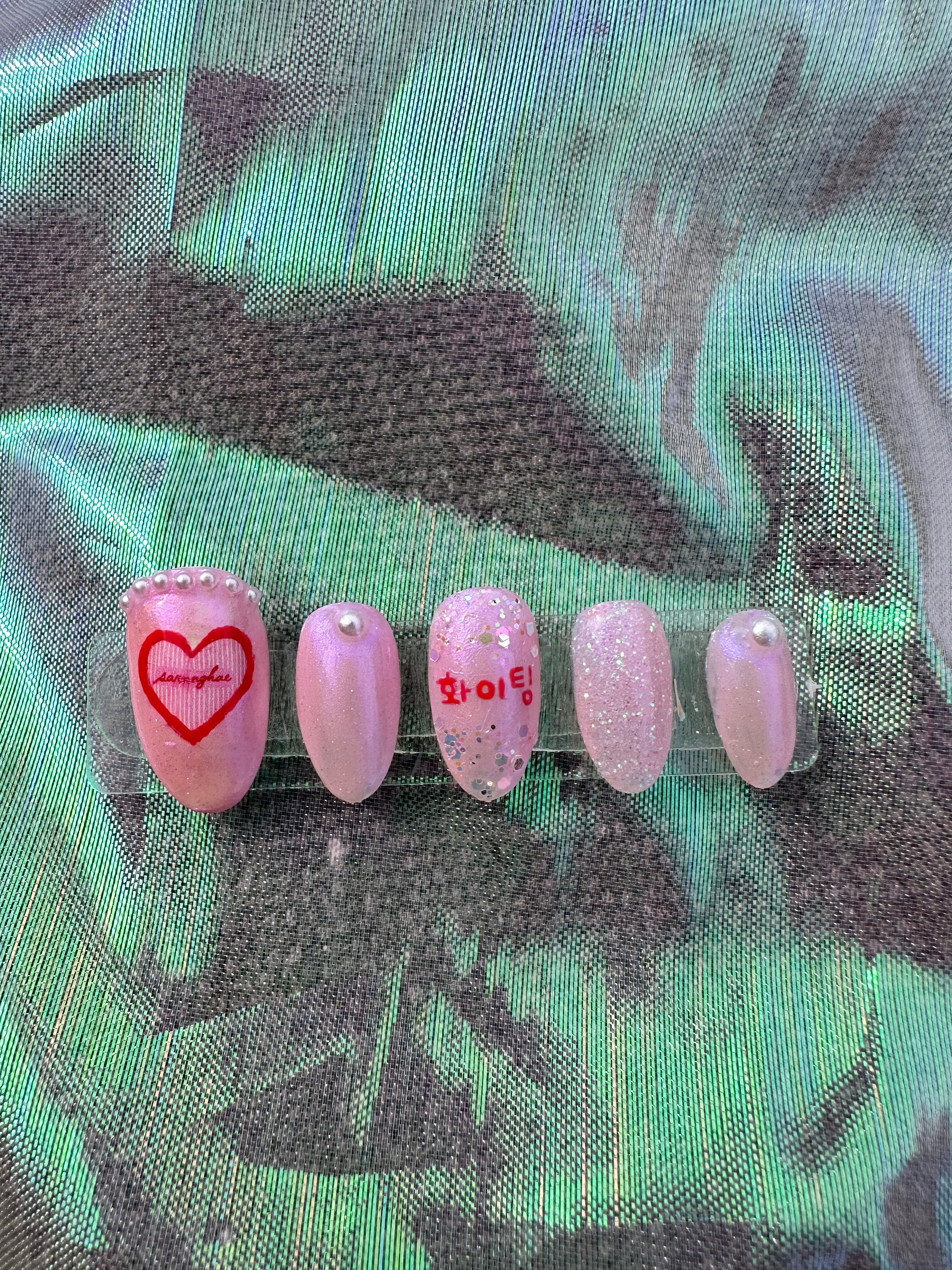 ✨ 💗 Saranghae Korean Pop Culture Press On Nail Set 💗 ✨