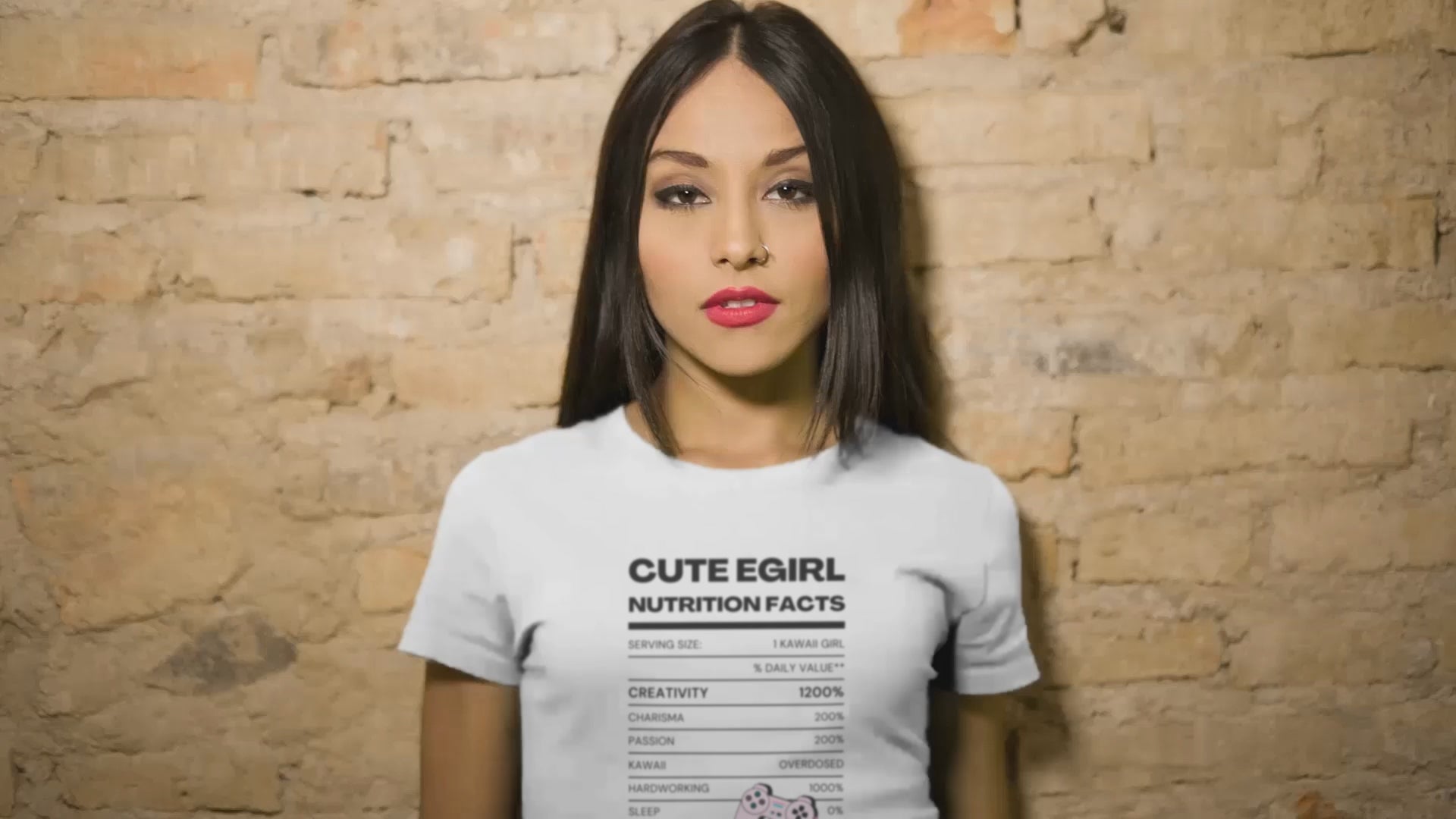 Nutrition Label Tee: Kawaii E-Girl