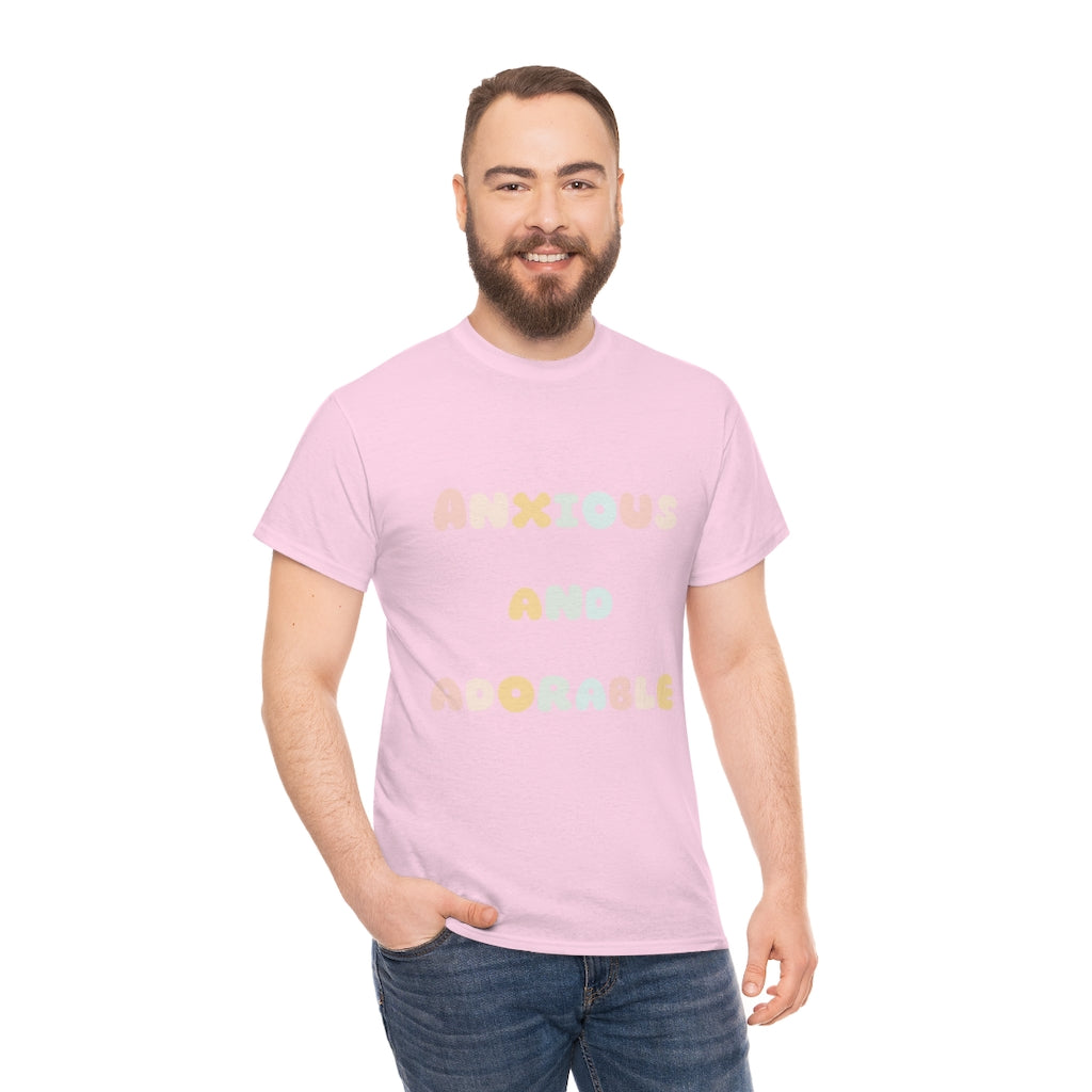 Anxious and Adorable Unisex Heavy Cotton Tee