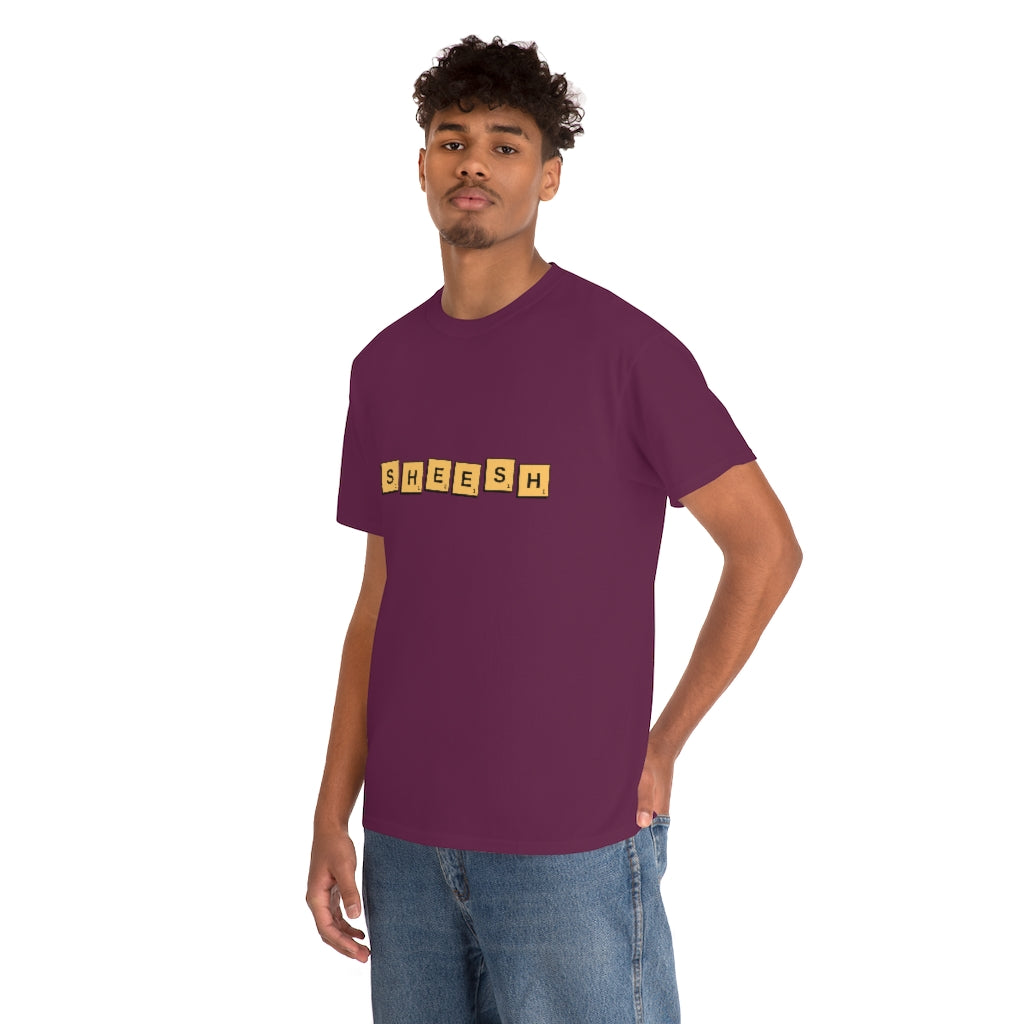 SHEESH Scrabble Inspired Unisex Heavy Cotton Tee