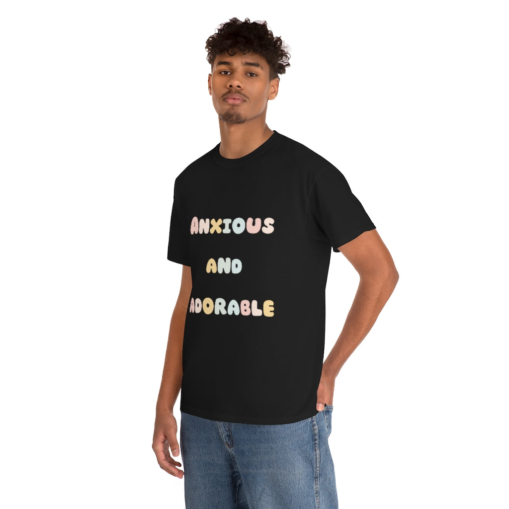 Anxious and Adorable Unisex Heavy Cotton Tee